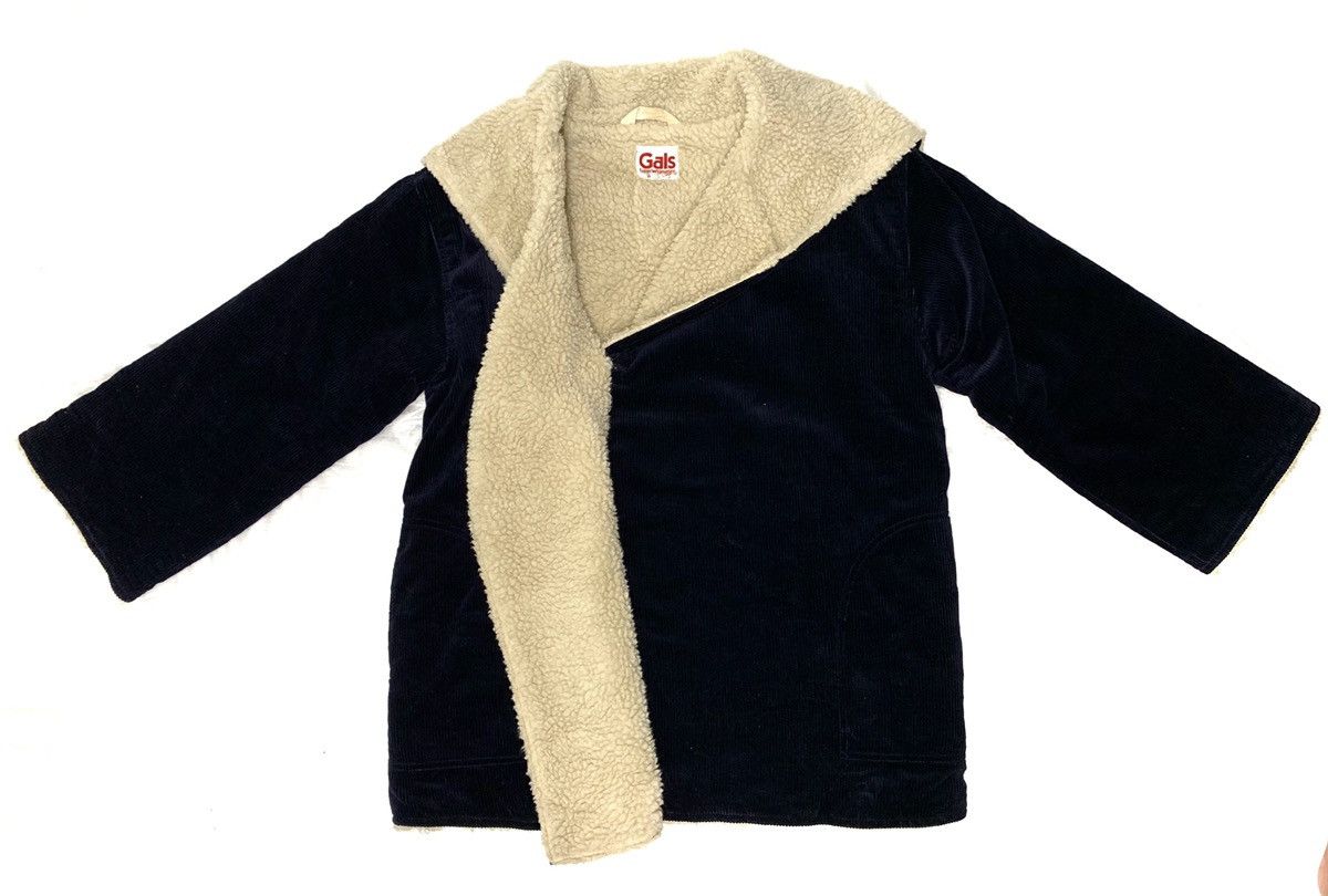 If Six Was Nine × Vintage × Wrangler 80s Wrangler Curdoruy Fur Shearling Lined Unbuttoned Hoodie Size US M / EU 48-50 / 2 - 5 Thumbnail