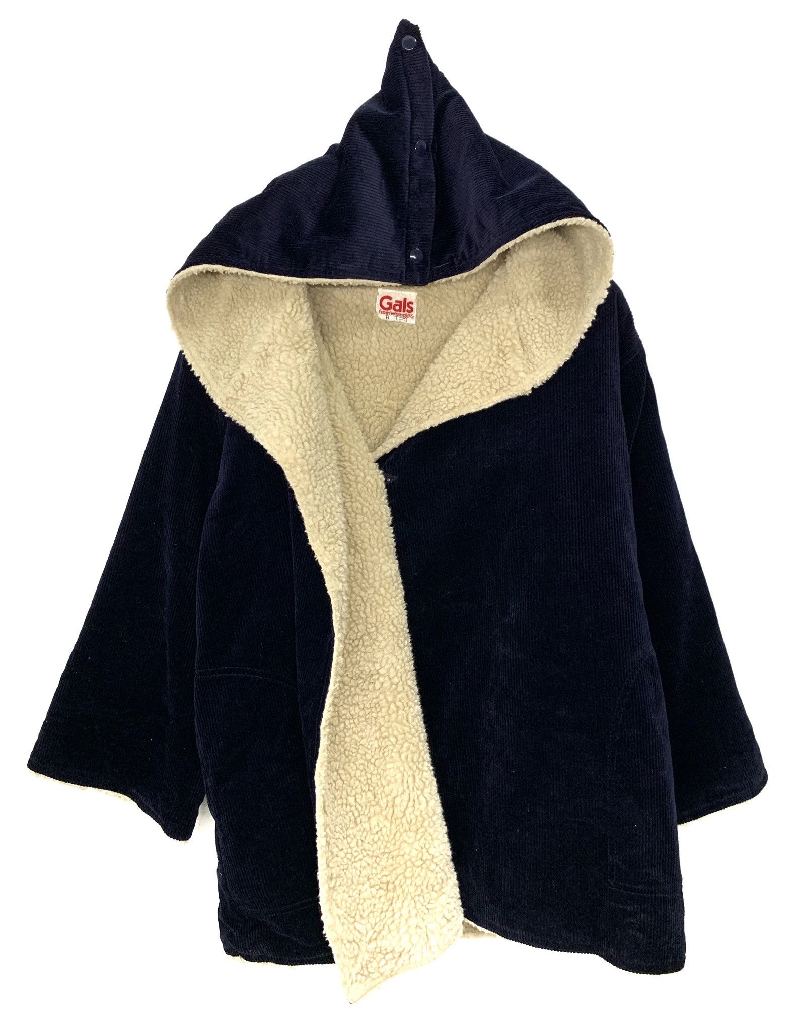 If Six Was Nine × Vintage × Wrangler 80s Wrangler Curdoruy Fur Shearling Lined Unbuttoned Hoodie Size US M / EU 48-50 / 2 - 1 Thumbnail