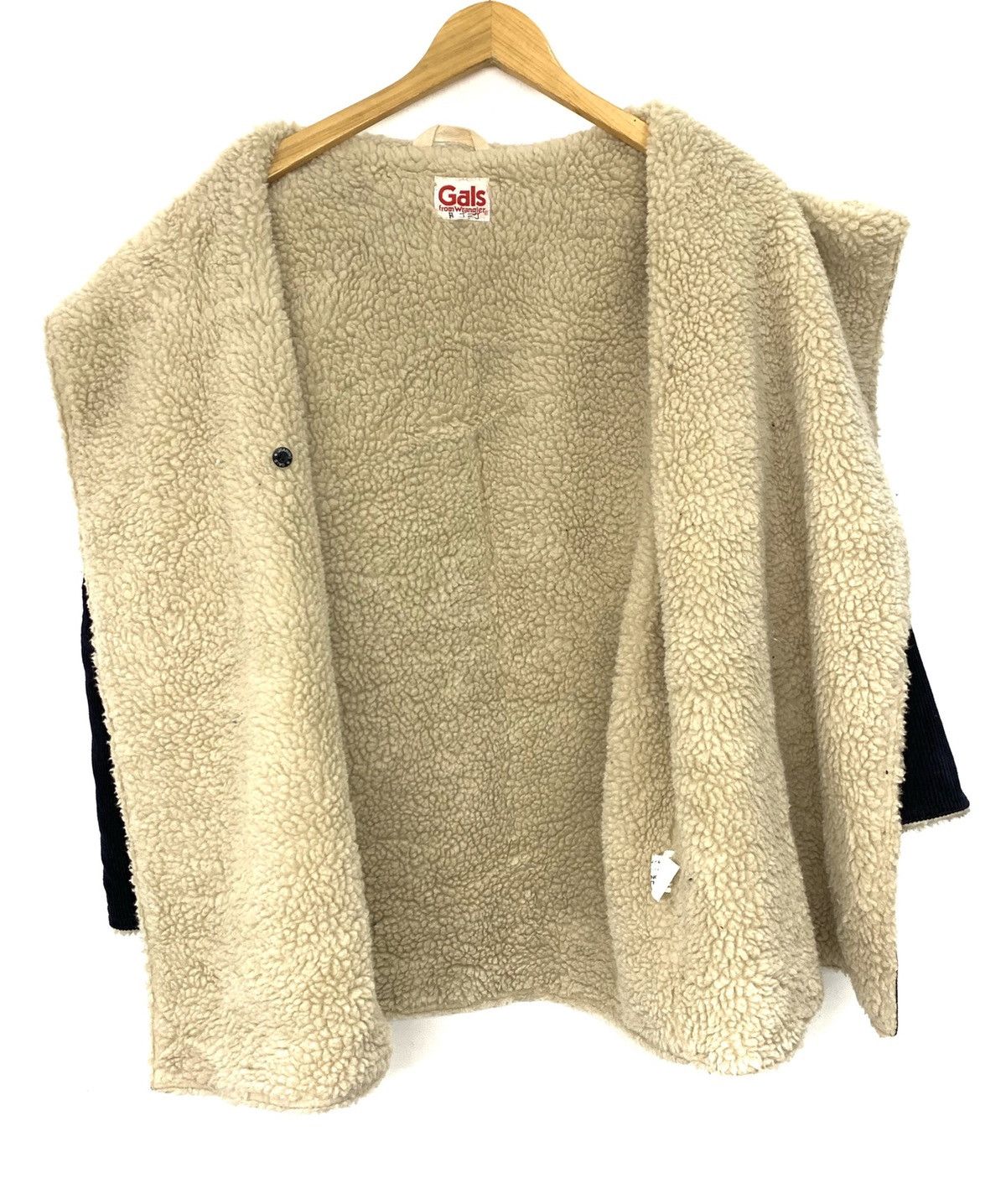 If Six Was Nine × Vintage × Wrangler 80s Wrangler Curdoruy Fur Shearling Lined Unbuttoned Hoodie Size US M / EU 48-50 / 2 - 10 Thumbnail