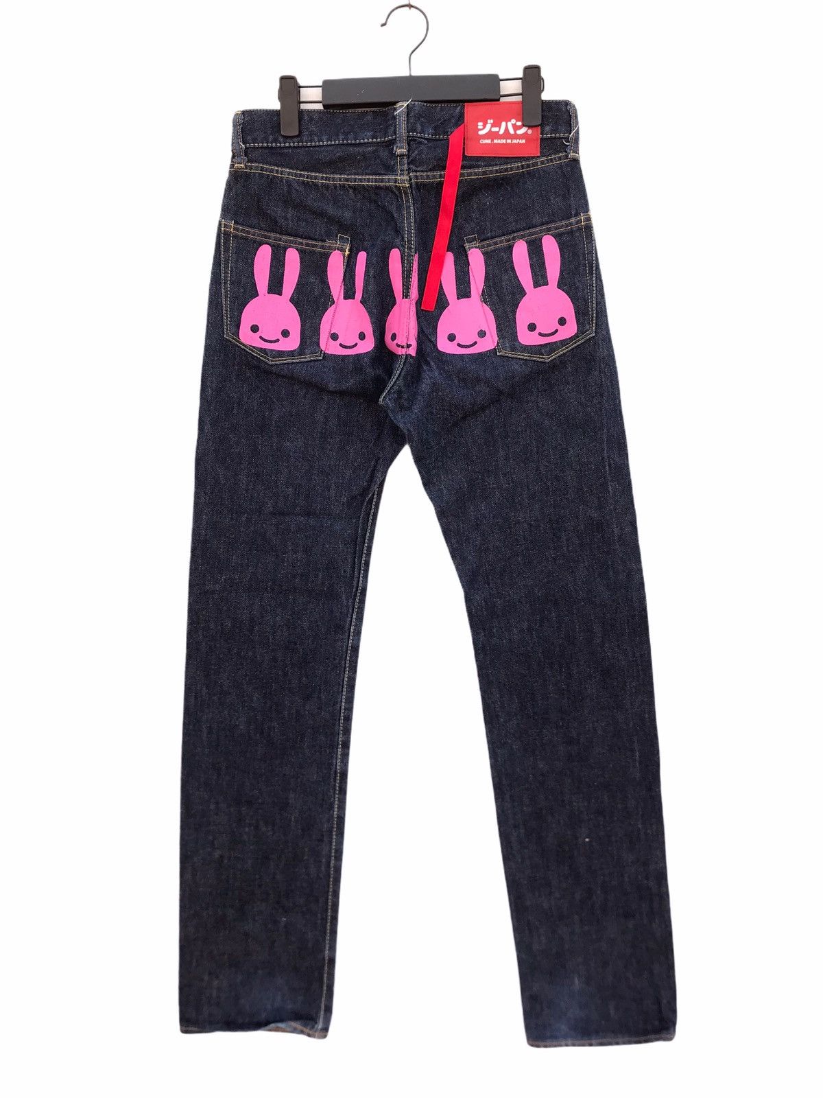 Japanese Brand CUNE Japan Pink Bunny Daicock Blue Denim Jeans Size US 30 / EU 46 - 2 Thumbnail