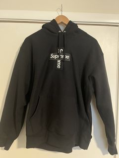 Supreme Cross Box Logo Black | Grailed