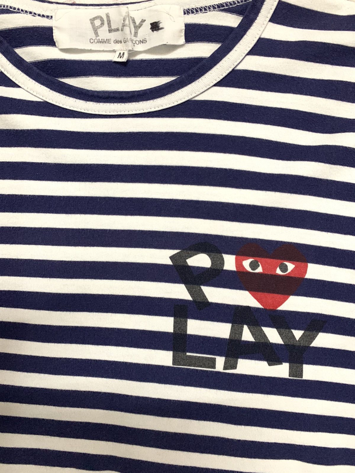 CDG by Comme des Garcons × Comme des Garcons × Comme des Garcons PLAY Comme Des Garcons Play L/S Striped Tee Size M / US 6-8 / IT 42-44 - 5 Thumbnail