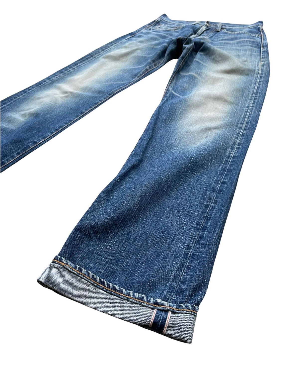 Japanese Brand Vintage Acoustic Redline Selvedge Denim Size US 28 / EU 44 - 2 Thumbnail