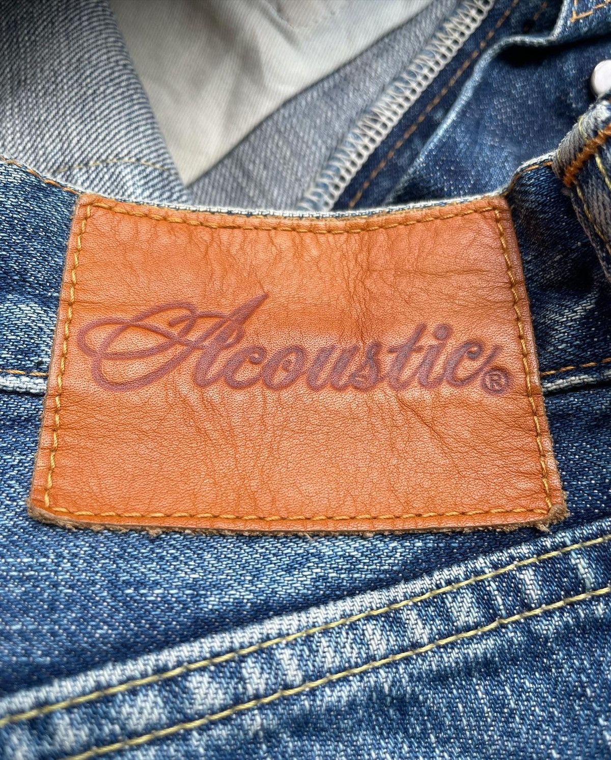 Japanese Brand Vintage Acoustic Redline Selvedge Denim Size US 28 / EU 44 - 9 Thumbnail