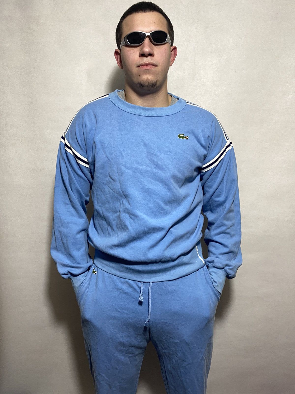Lacoste × Vintage Lacoste Vintage Mens Track Suit Sweatshirt + Pants Size US L / EU 52-54 / 3 - 2 Thumbnail