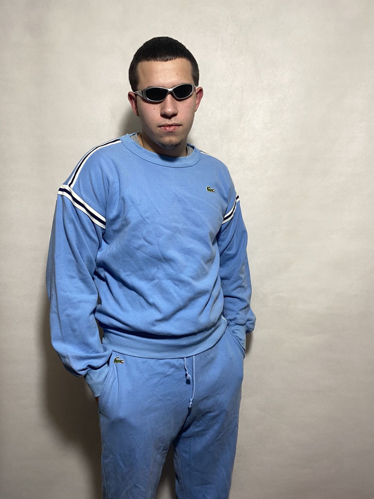 Lacoste × Vintage Lacoste Vintage Mens Track Suit Sweatshirt + Pants Size US L / EU 52-54 / 3 - 1 Thumbnail