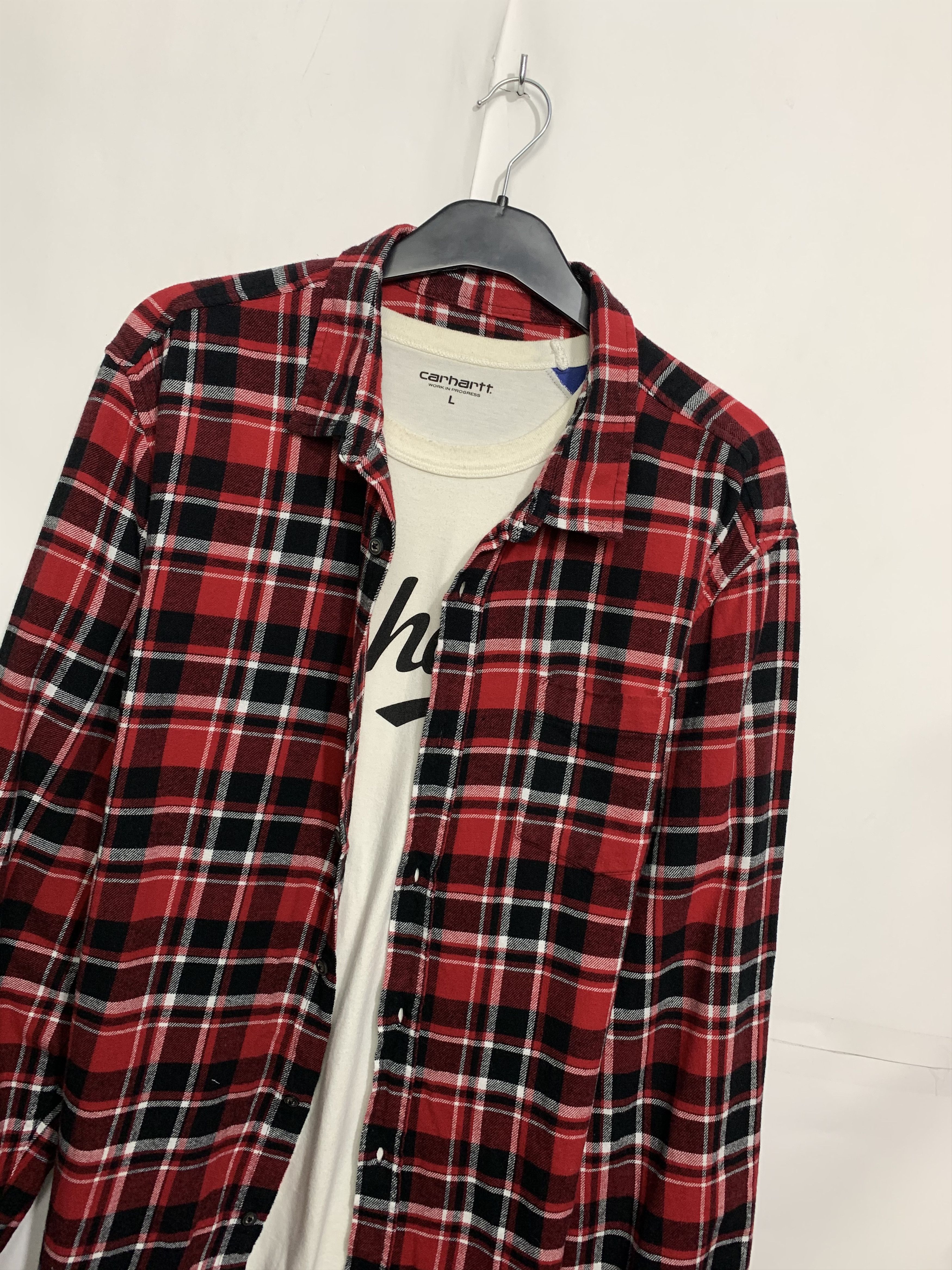 Flannel × Vintage Vintage Flannel Plaid Shirt Travis style Size US XL / EU 56 / 4 - 1 Thumbnail