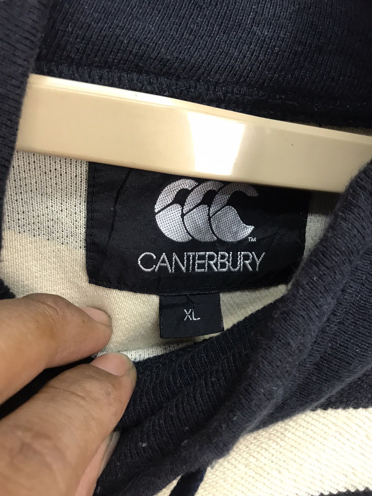 Canterbury of New Zealand Canterbury turtleneck stripe sweatshirt Size US XL / EU 56 / 4 - 3 Thumbnail