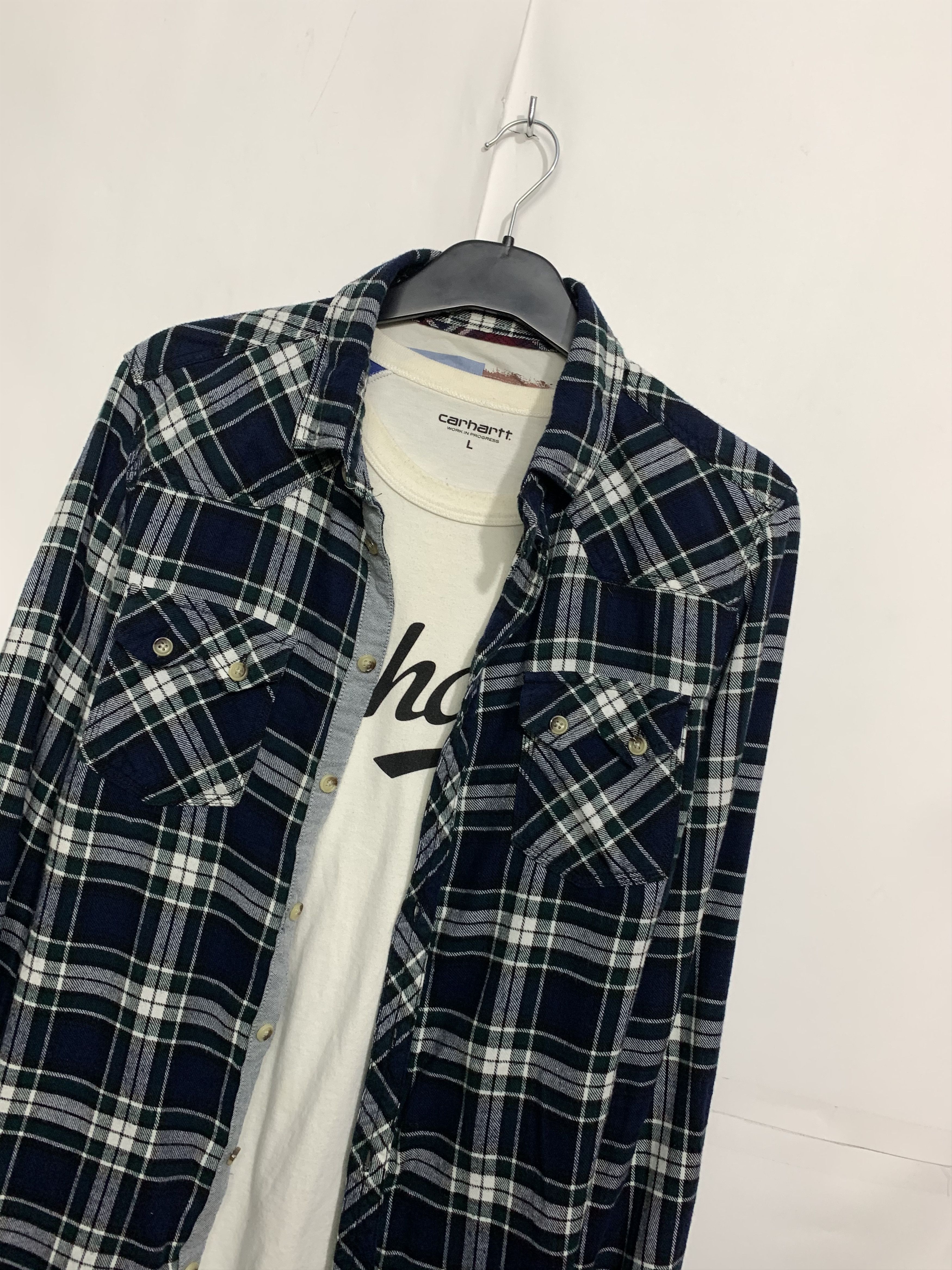 Flannel × Vintage Vintage Flannel Plaid Shirt Travis style Size US L / EU 52-54 / 3 - 2 Thumbnail