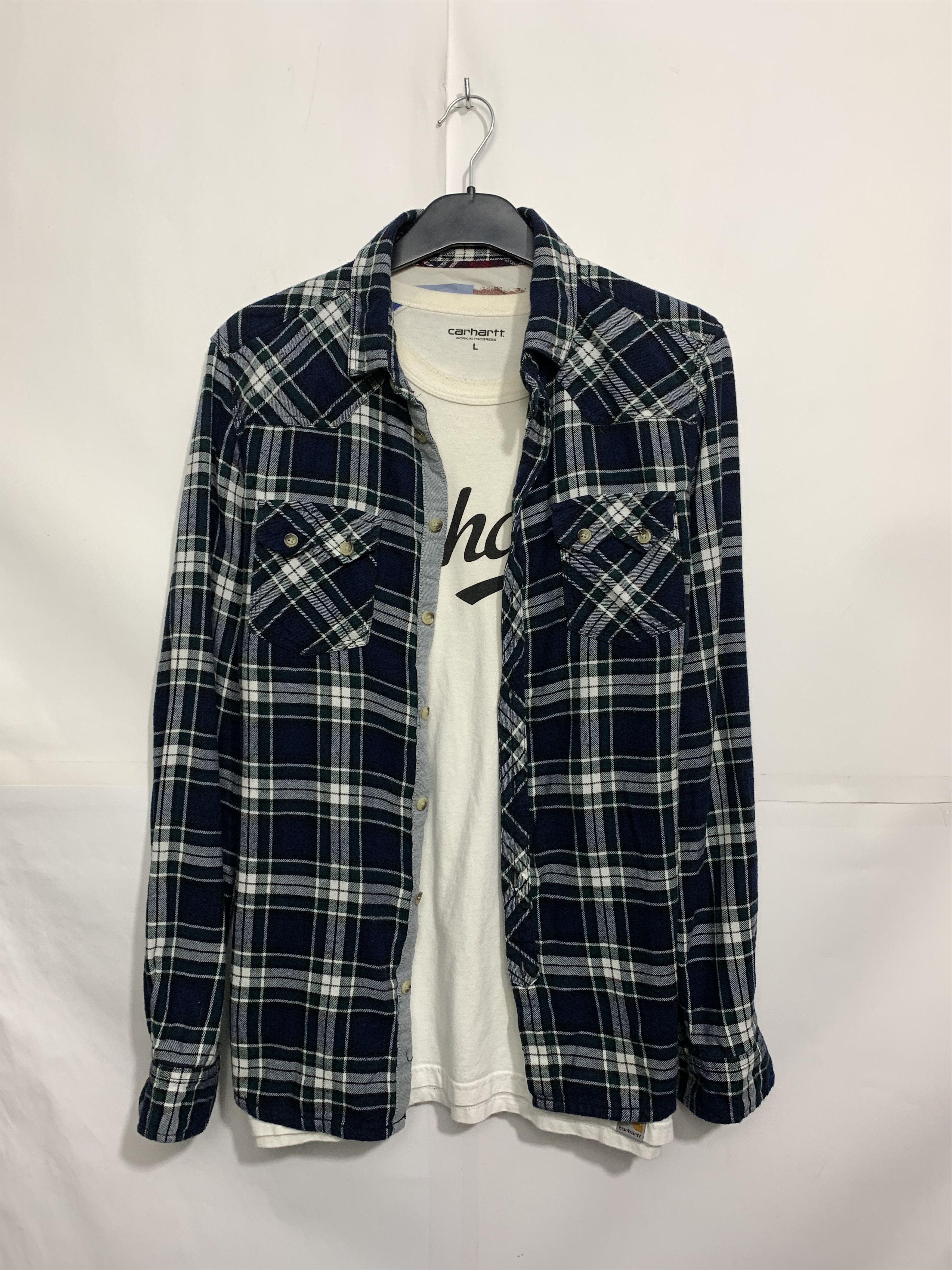 Flannel × Vintage Vintage Flannel Plaid Shirt Travis style Size US L / EU 52-54 / 3 - 1 Thumbnail