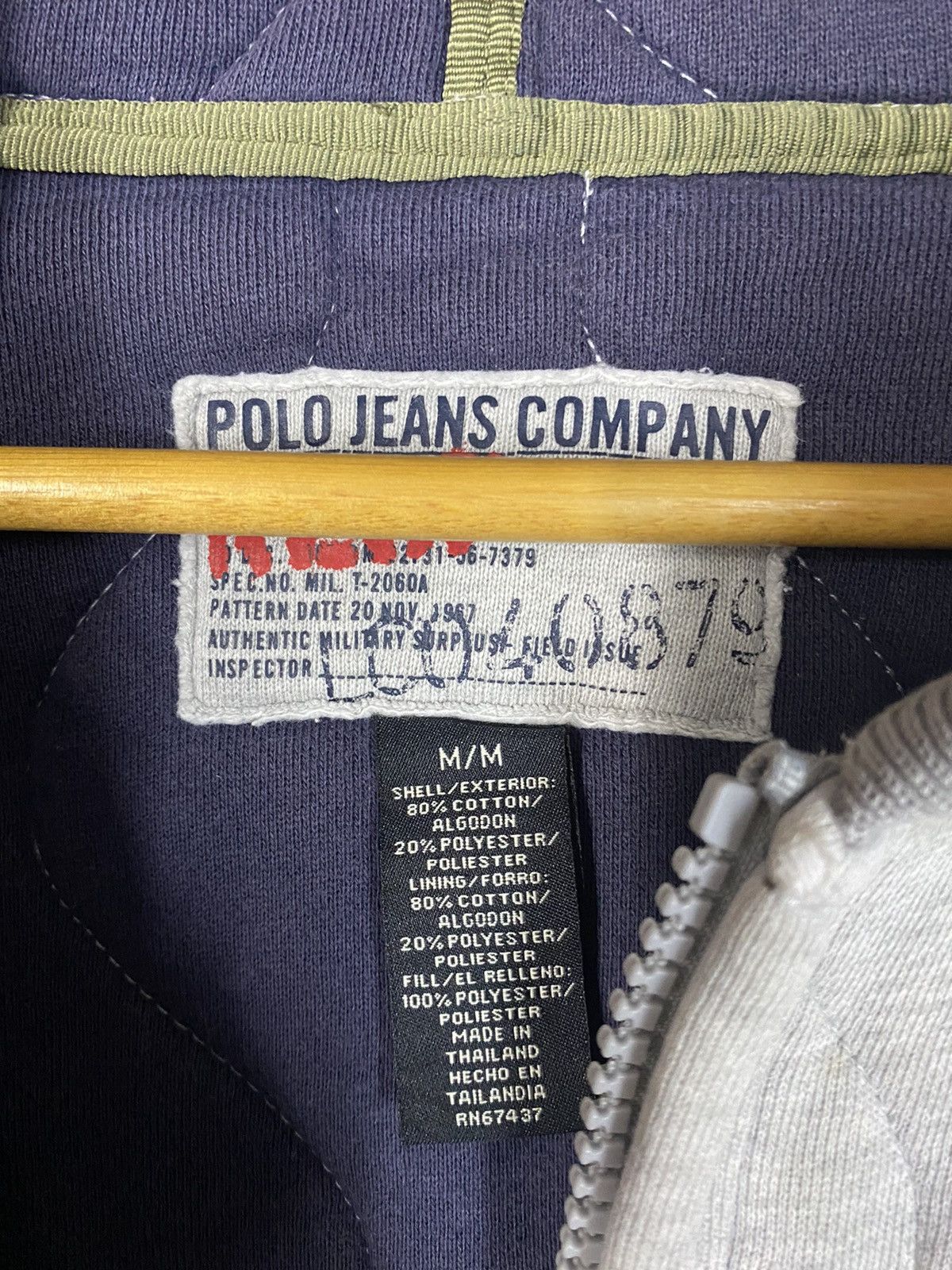 Polo Ralph Lauren Vintage Polo Ralph Lauren Quilted Hoodie Jacket Design Size US M / EU 48-50 / 2 - 5 Thumbnail