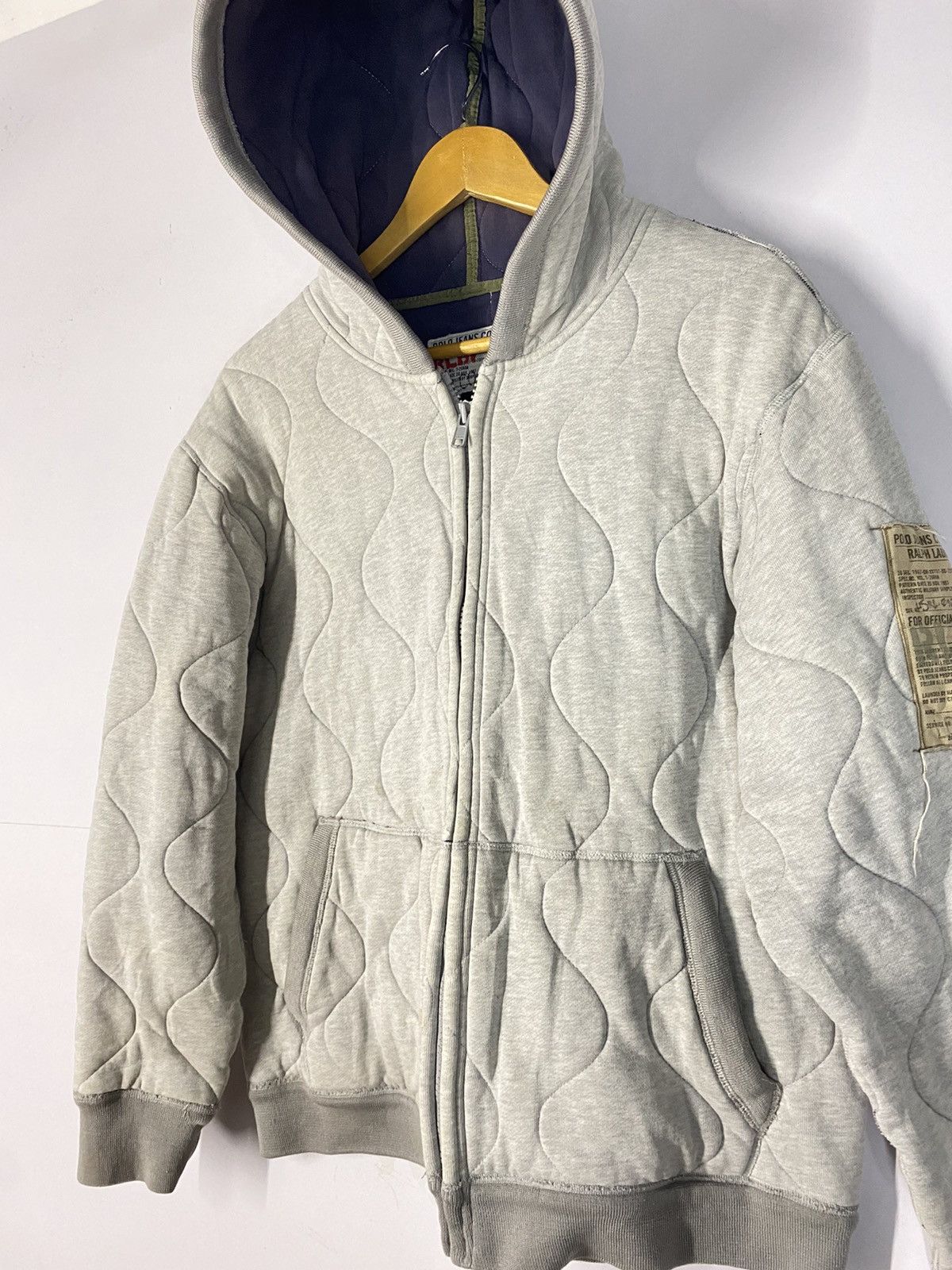Polo Ralph Lauren Vintage Polo Ralph Lauren Quilted Hoodie Jacket Design Size US M / EU 48-50 / 2 - 3 Thumbnail