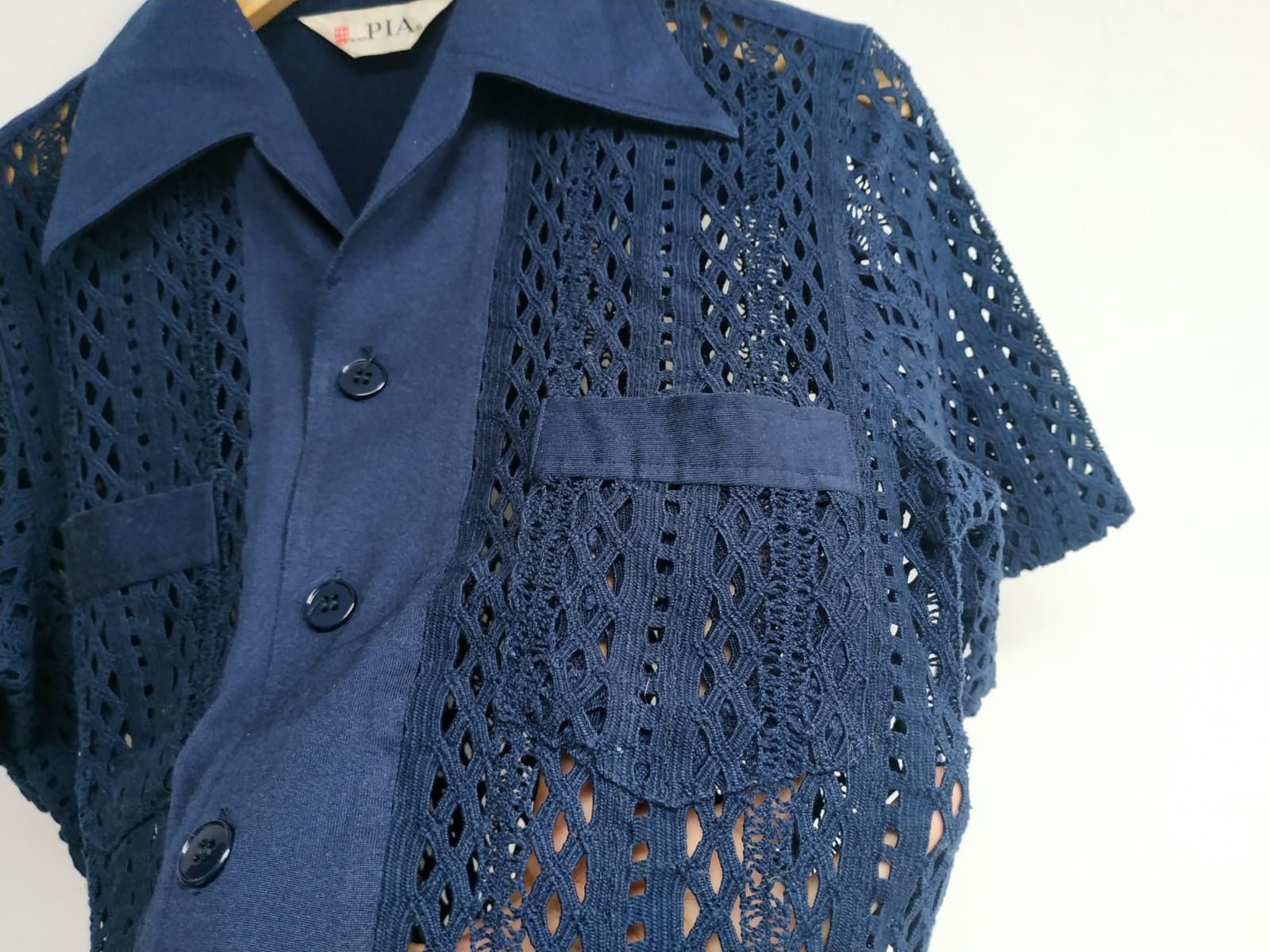 Japanese Brand 90'S Black Pia Mesh Shirt Size US S / EU 44-46 / 1 - 6 Thumbnail