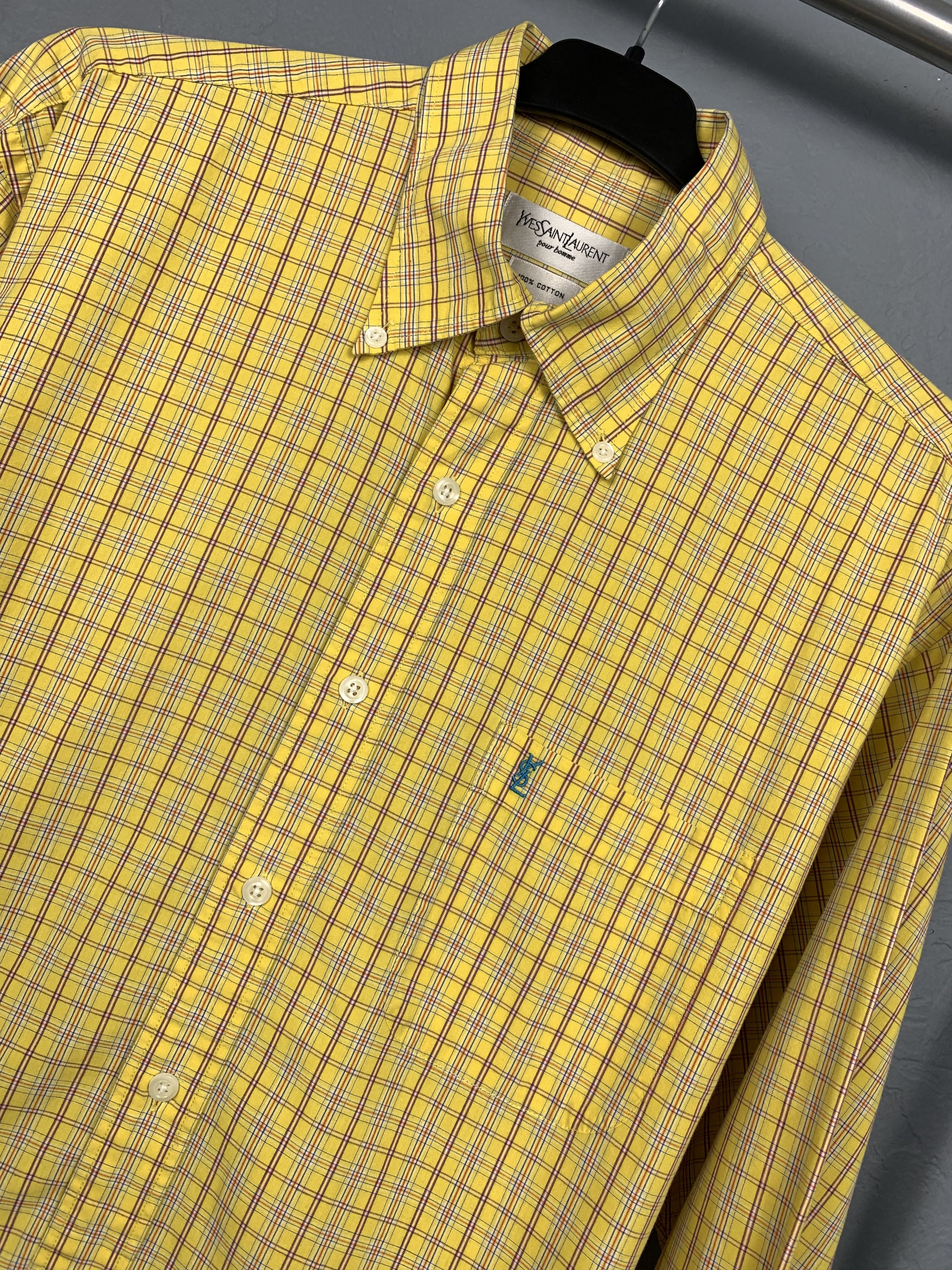 Yves Saint Laurent Yves Saint Laurent YSL mens long sleeve shirt Size US M / EU 48-50 / 2 - 2 Thumbnail
