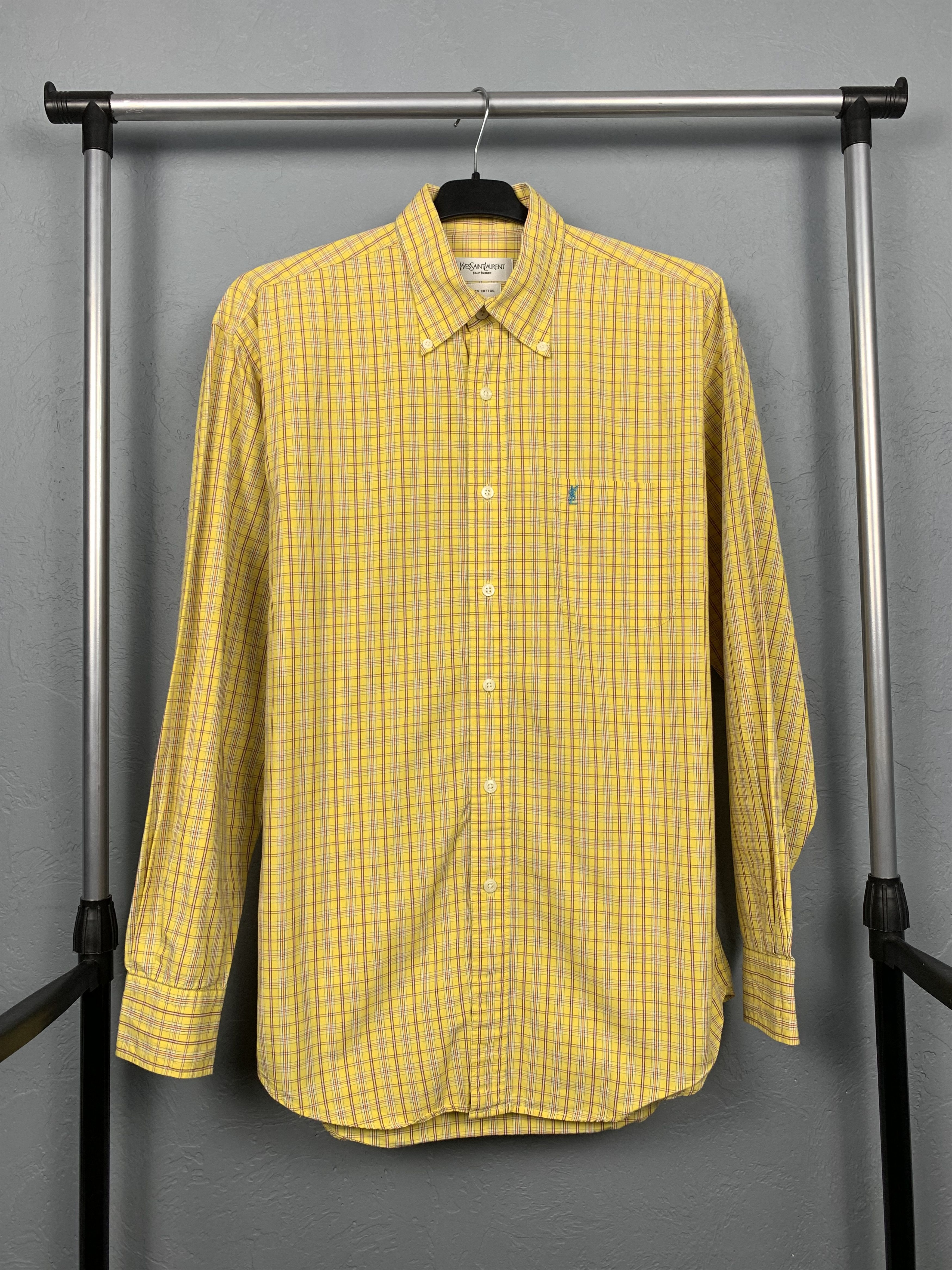 Yves Saint Laurent Yves Saint Laurent YSL mens long sleeve shirt Size US M / EU 48-50 / 2 - 1 Thumbnail