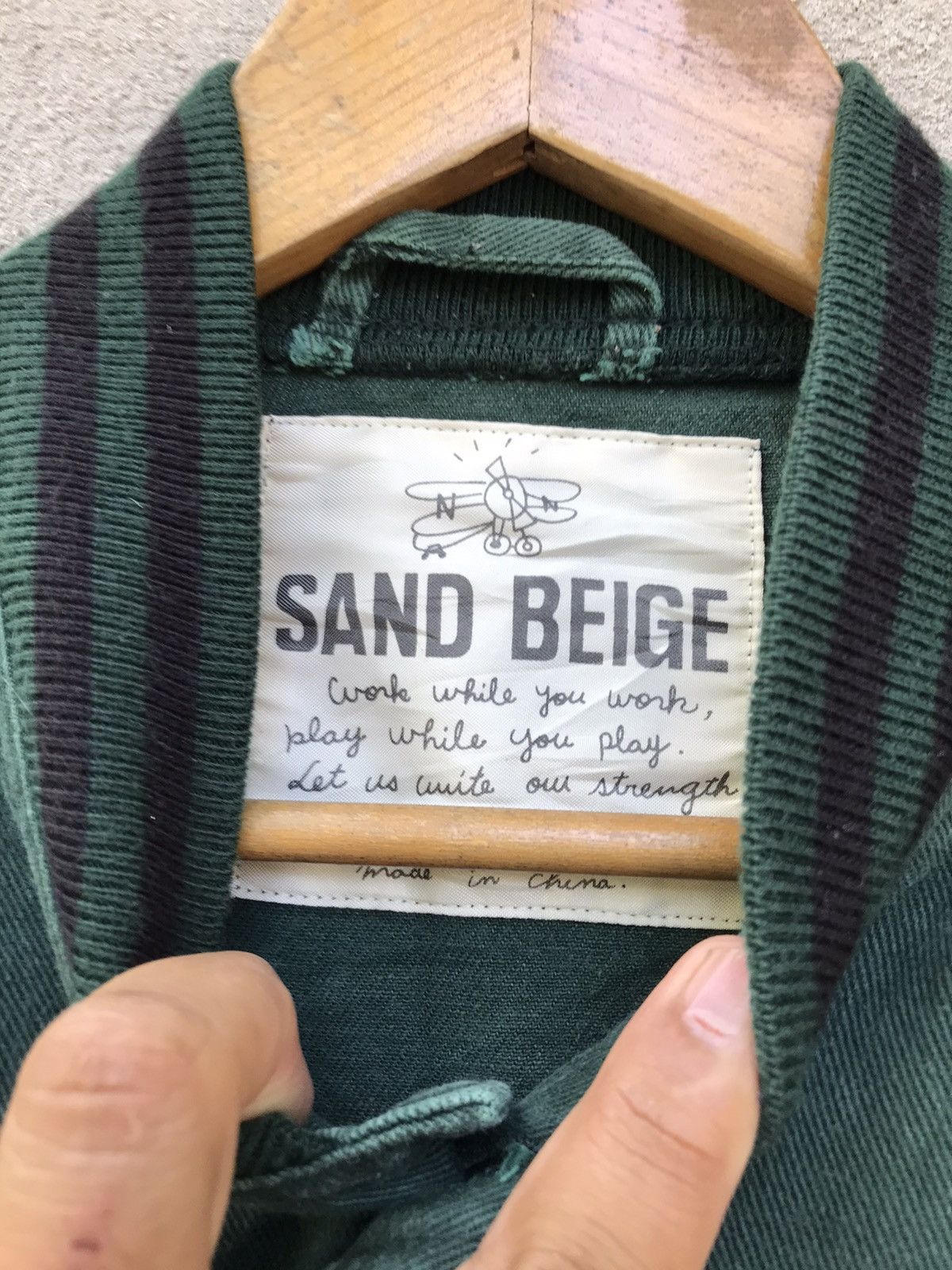 Japanese Brand SAND BEIGE CLUB VARSITY JACKET Size US M / EU 48-50 / 2 - 7 Thumbnail