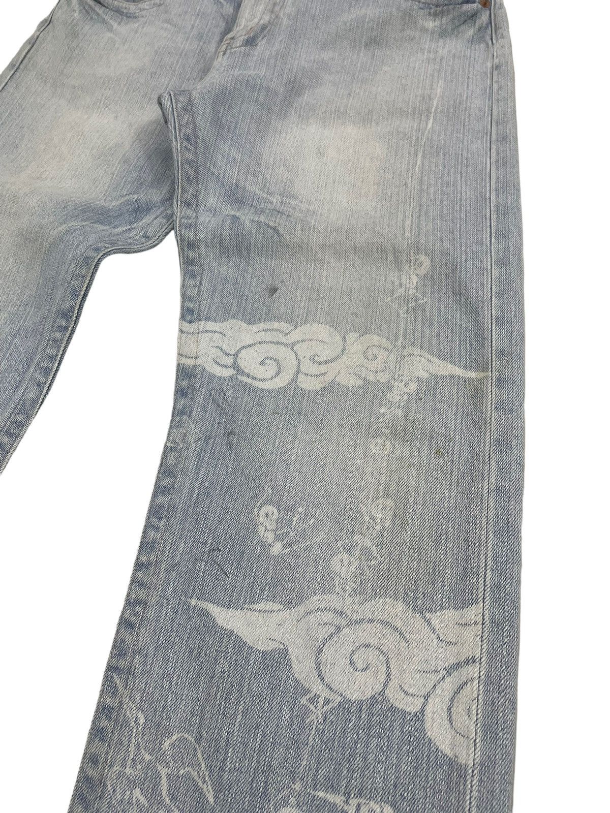 Japanese Brand Vintage Buden Karakuri Skulls Jeans Size US 34 / EU 50 - 5 Thumbnail