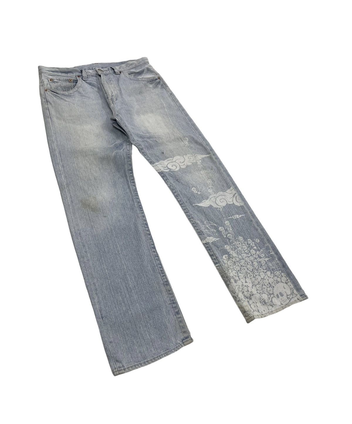 Japanese Brand Vintage Buden Karakuri Skulls Jeans Size US 34 / EU 50 - 3 Thumbnail