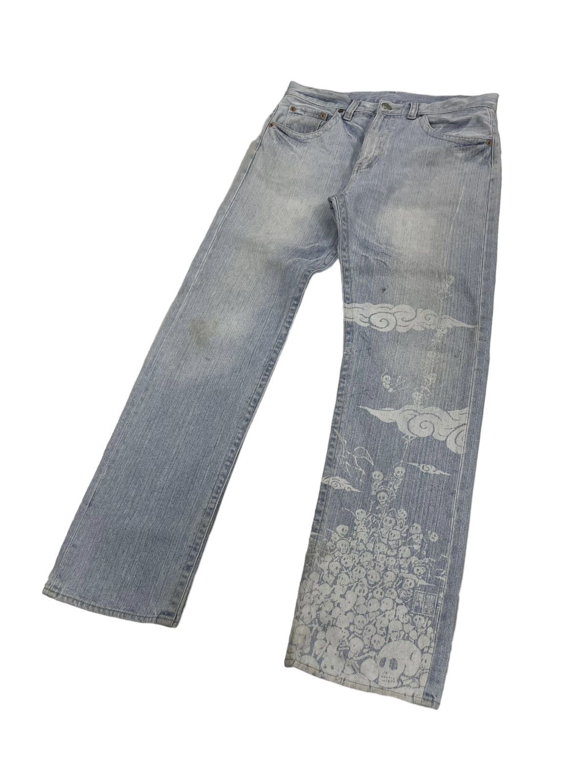 Japanese Brand Vintage Buden Karakuri Skulls Jeans Size US 34 / EU 50 - 4 Thumbnail