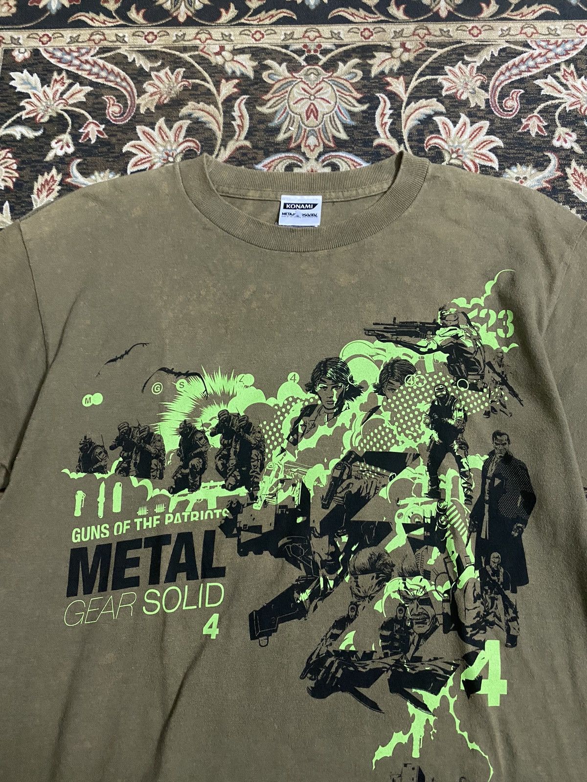 image of Halo x Playstation Metal Gear Solid 4 T Shirt in Brown, Men's (Size Medium)