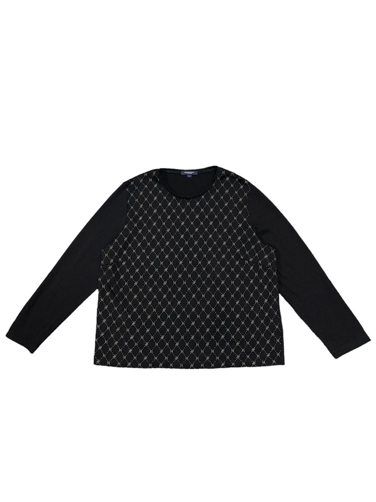 Burberry Vintage Burberry Monogram Style Long Sleeve Tshirt Size M / US 6-8 / IT 42-44 - 1 Thumbnail