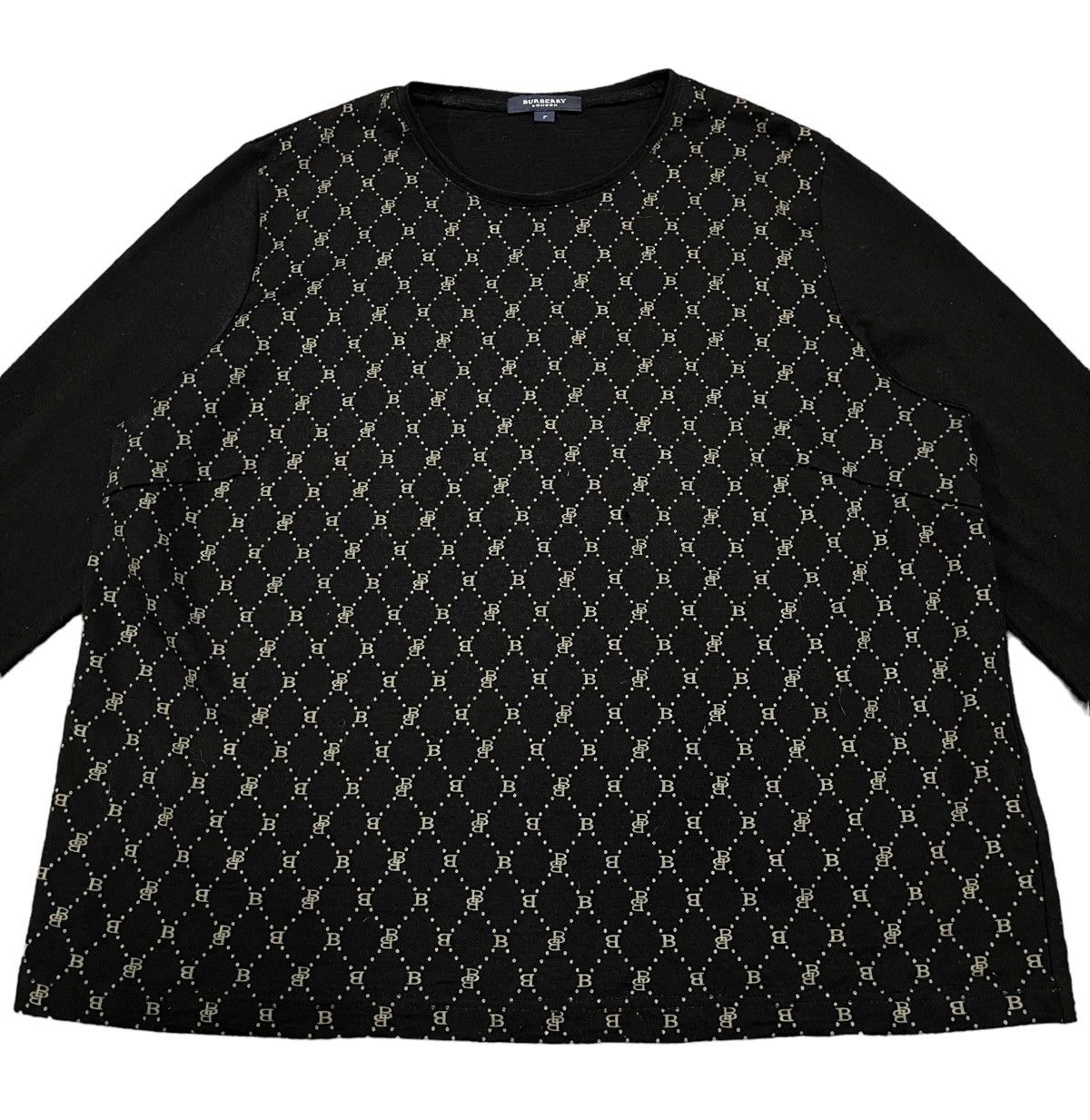 Burberry Vintage Burberry Monogram Style Long Sleeve Tshirt Size M / US 6-8 / IT 42-44 - 3 Thumbnail