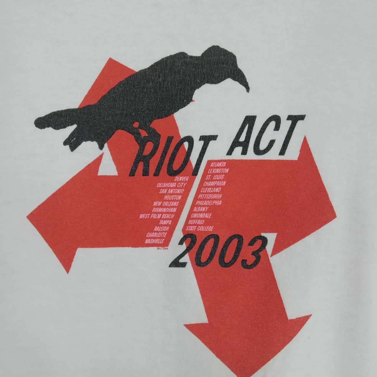 Band Tees Vintage 2003 Pearl Jam Riot Act Band Grunge Promo Tour Tee Size US L / EU 52-54 / 3 - 7 Thumbnail