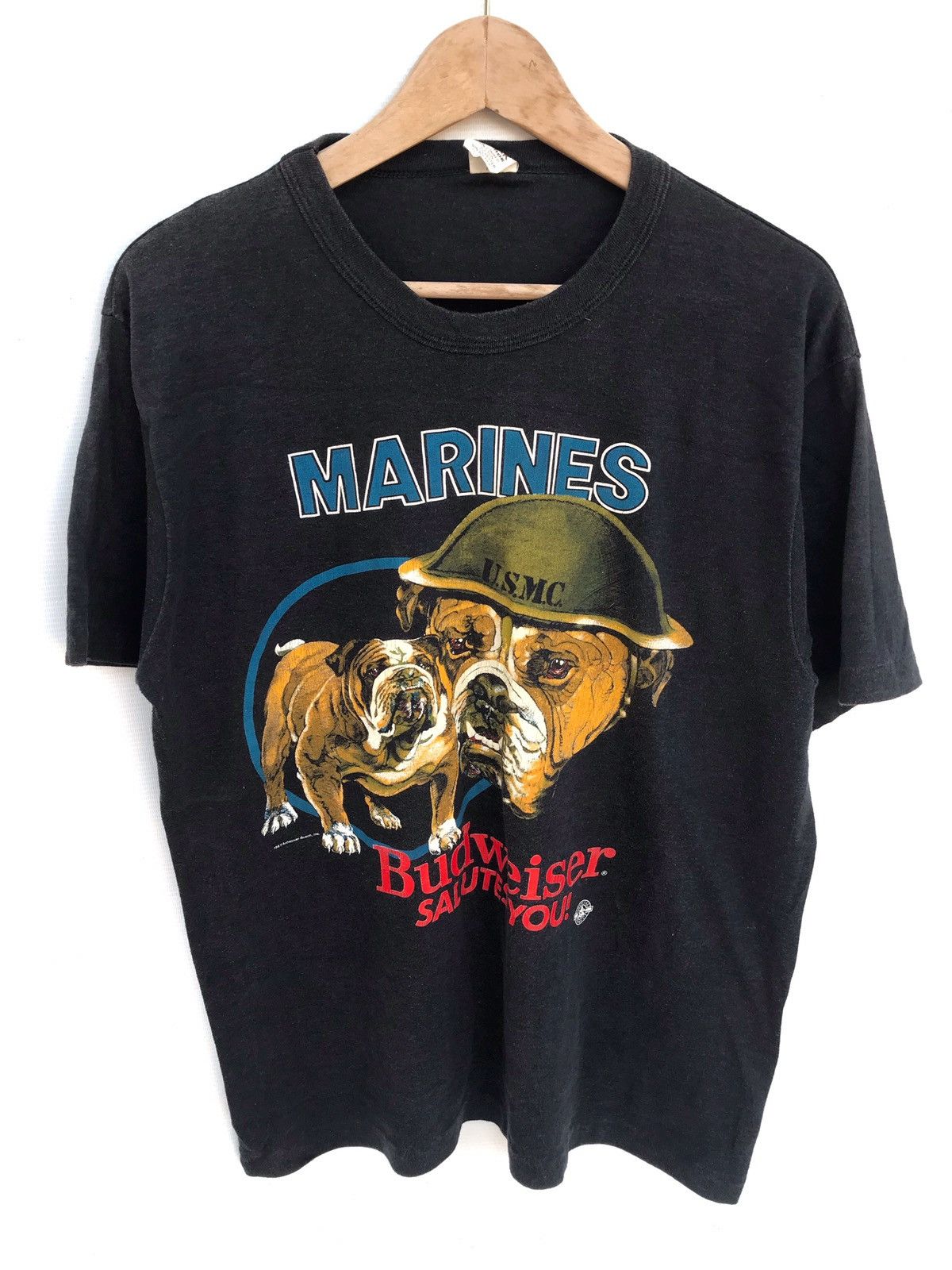 Vintage Vintage T shirt Usmc Marines Budweiser Size US M / EU 48-50 / 2 - 1 Thumbnail