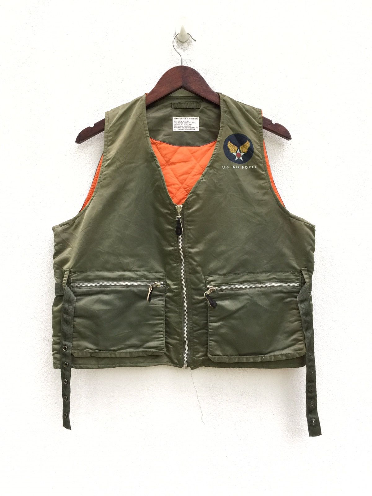 Vintage Vintage Us Air Force Military Vest Jacket Size US M / EU 48-50 / 2 - 1 Thumbnail