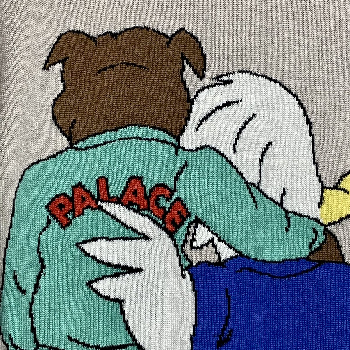 Palace palace dog and duck knit sweater cream jeremy bulldog l 2022 Size US L / EU 52-54 / 3 - 4 Thumbnail