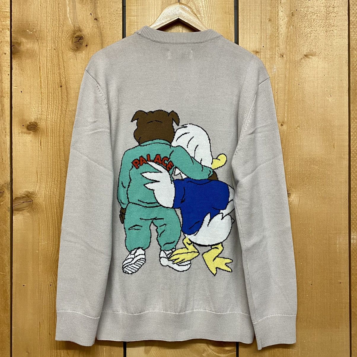 Palace palace dog and duck knit sweater cream jeremy bulldog l 2022 Size US L / EU 52-54 / 3 - 2 Thumbnail