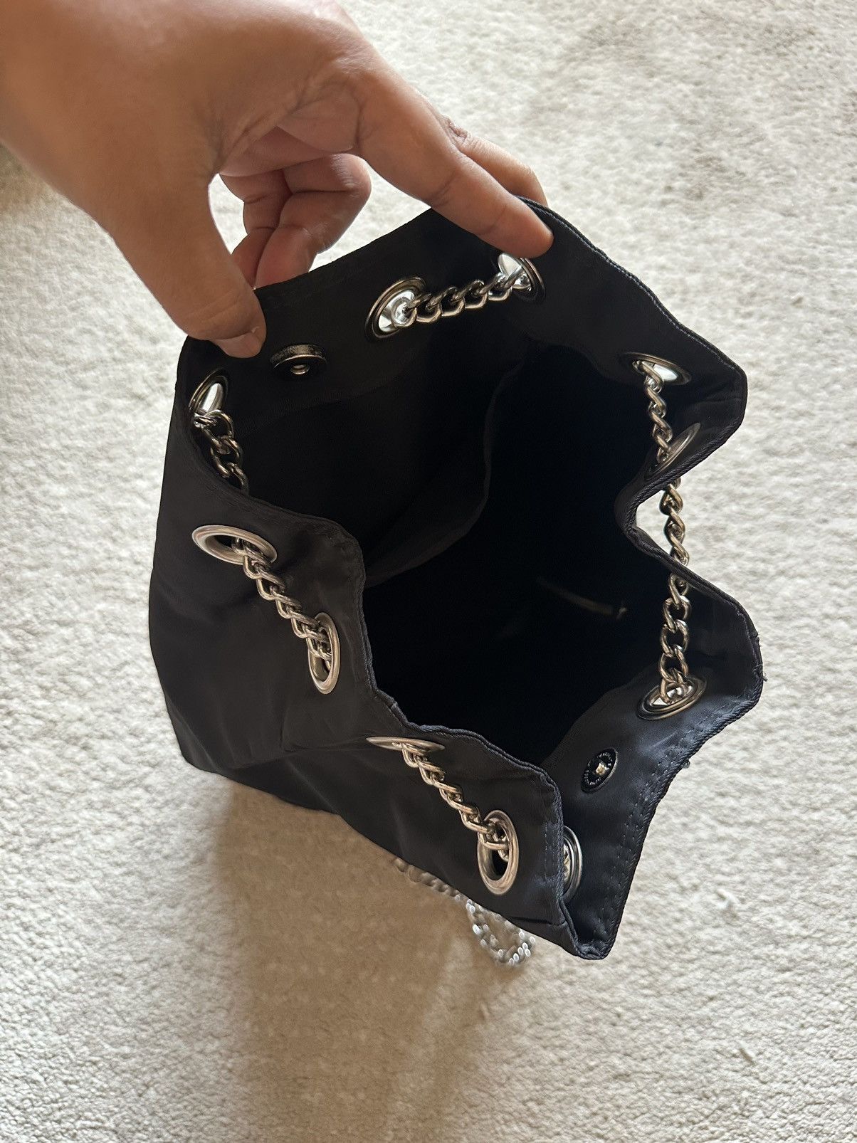 Katharine Hamnett London 2000s Katherine Hamnett Clean Up Or Die Chain Drawstring Bag Size ONE SIZE - 8 Thumbnail