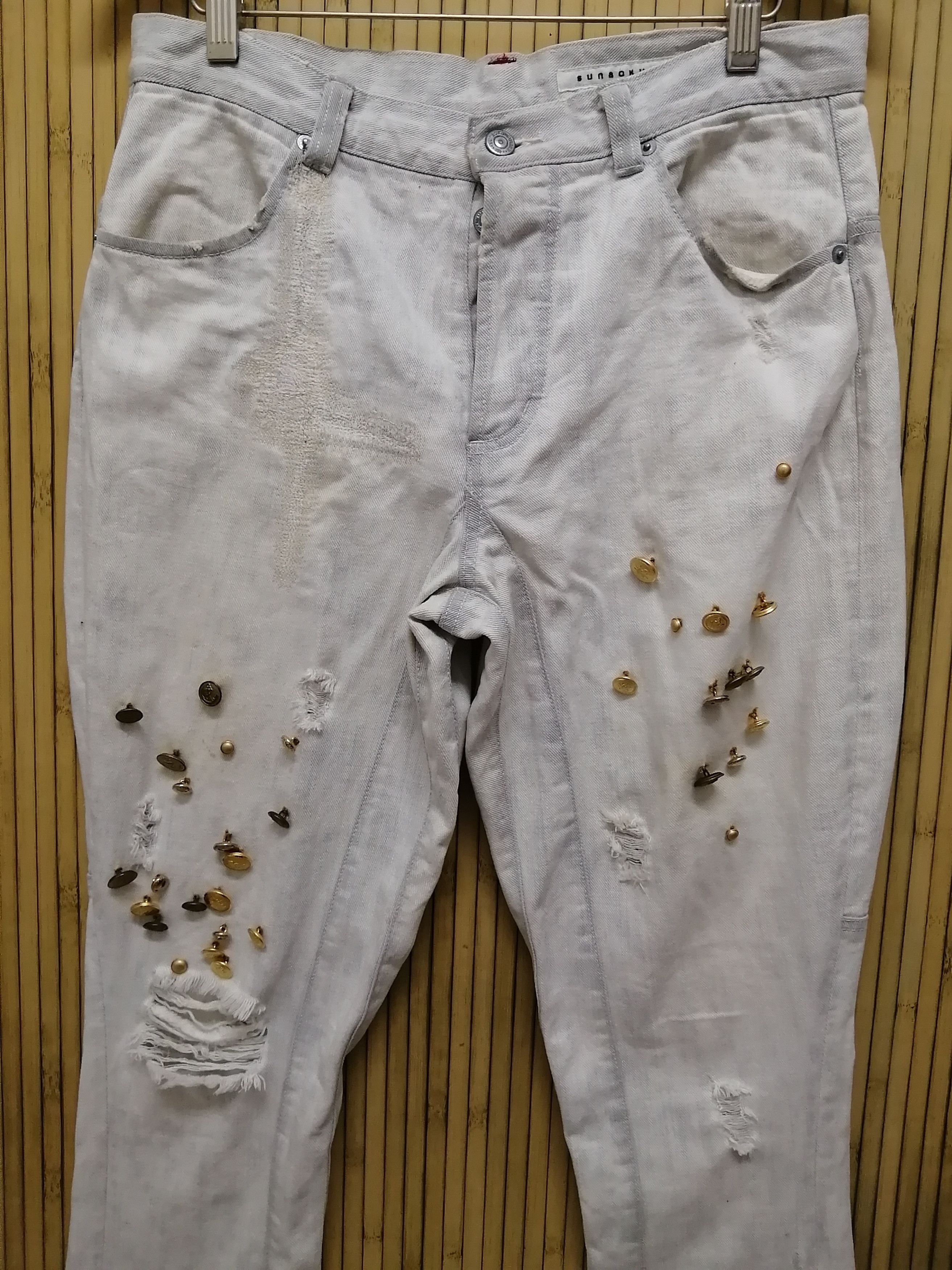 Issey Miyake SUNAOKUWAHARA by Issey Miyake Nice Design Jeans Size US 33 - 16 Thumbnail