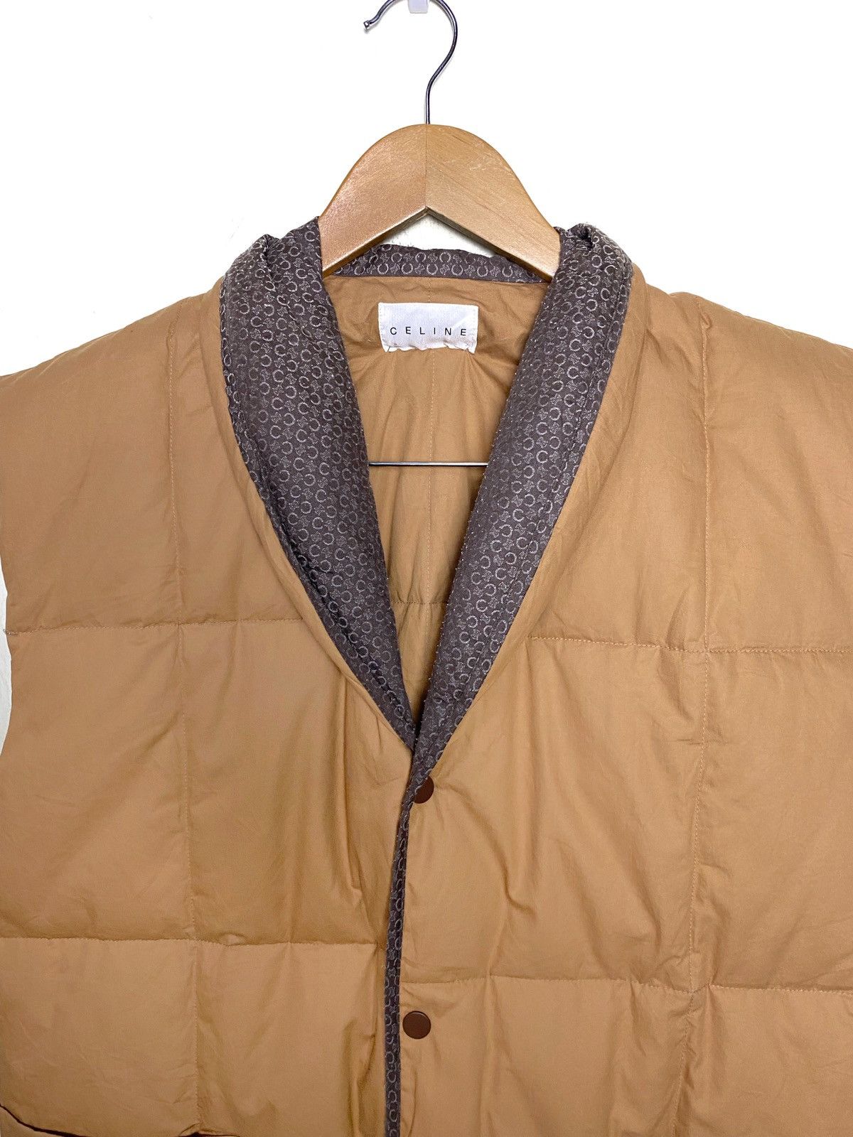 Celine Vintage Celine Monogram Down Vest Jacket Size US XL / EU 56 / 4 - 2 Thumbnail