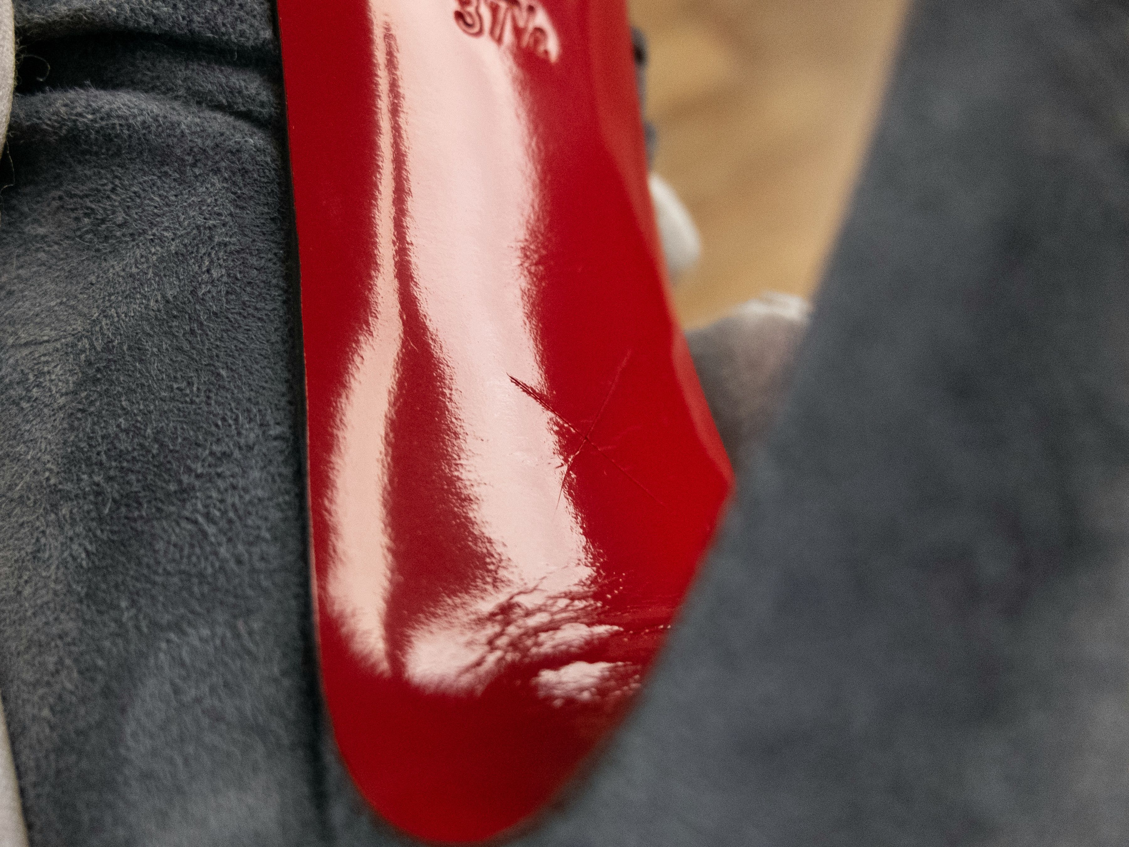Christian Louboutin $945 CHRISTIAN LOUBOUTIN Drapadita gray suede platform pumps Size US 7.5 / IT 37.5 - 9 Thumbnail