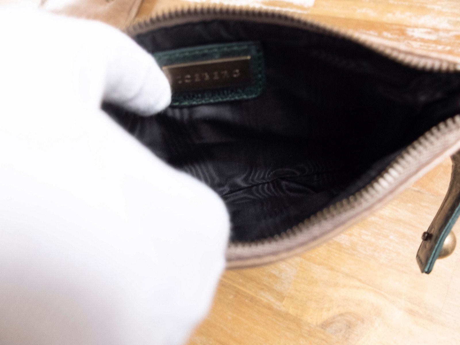 Iceberg ICEBERG brown green two-piece leather pouch purse wallet q Size ONE SIZE - 9 Thumbnail