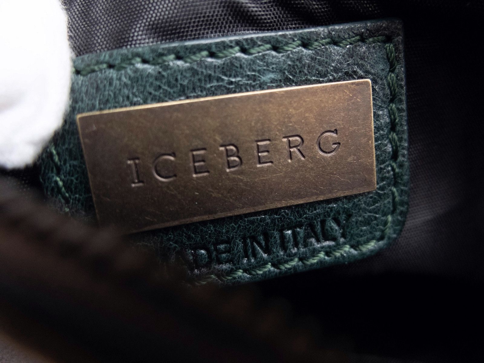 Iceberg ICEBERG brown green two-piece leather pouch purse wallet q Size ONE SIZE - 8 Thumbnail