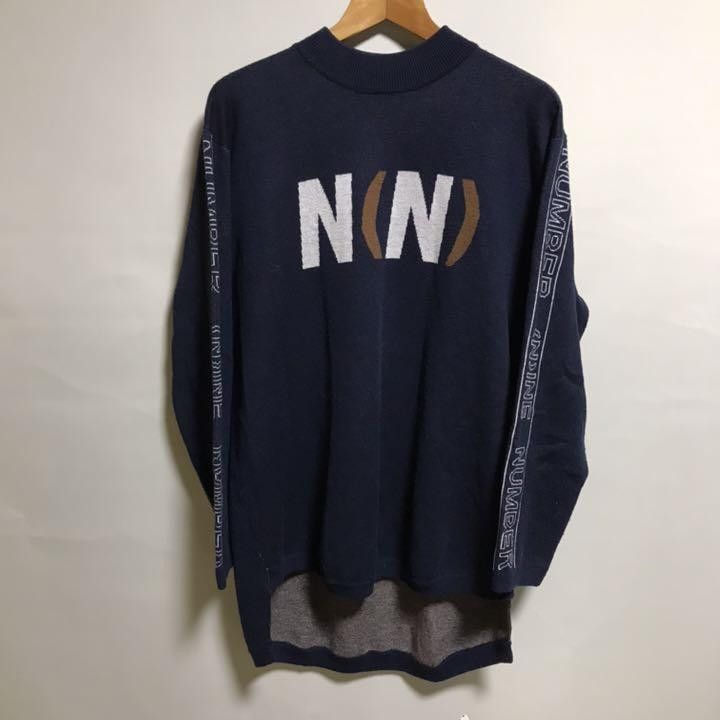 Number (N)ine Logo Knit Sweater Size US L / EU 52-54 / 3 - 1 Thumbnail