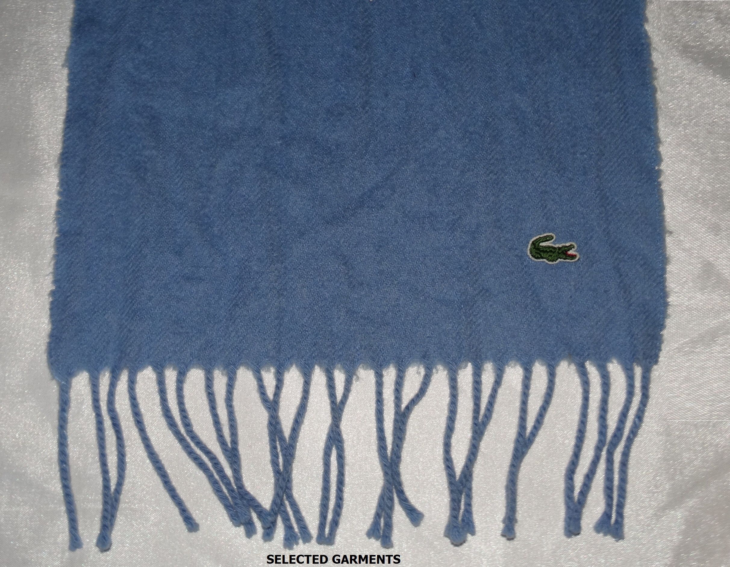 Lacoste V1 Lacoste scarf made in France embroidery logo clear blue Size ONE SIZE - 3 Thumbnail