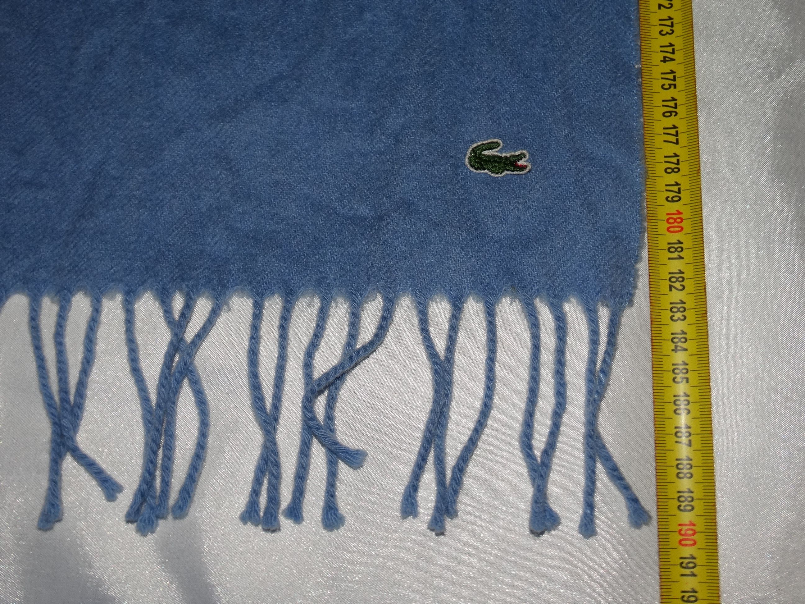 Lacoste V1 Lacoste scarf made in France embroidery logo clear blue Size ONE SIZE - 6 Thumbnail