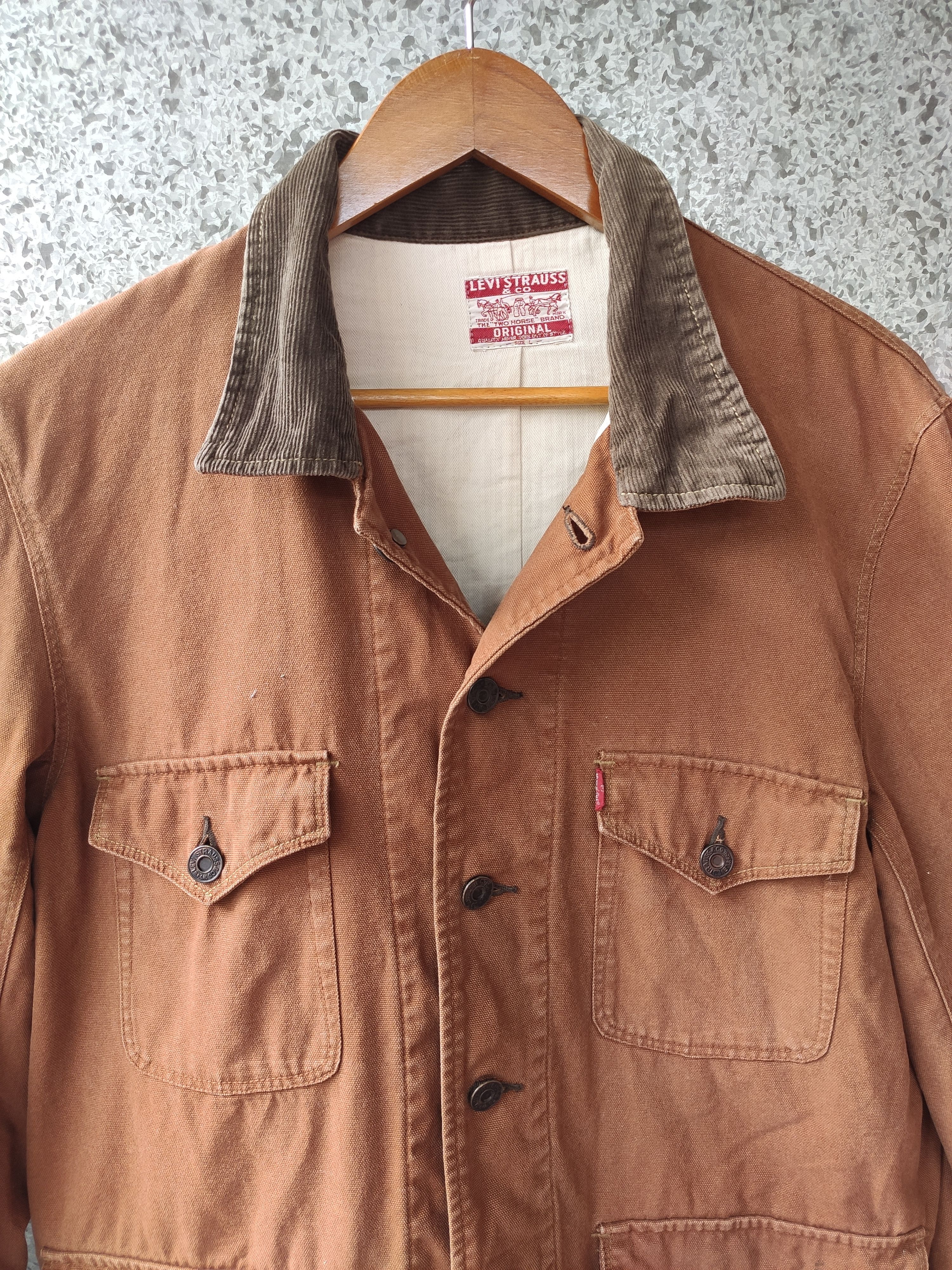 Levi's Vintage 90s Levis Jacket workers 4 pocket duck canvas Size US M / EU 48-50 / 2 - 2 Thumbnail