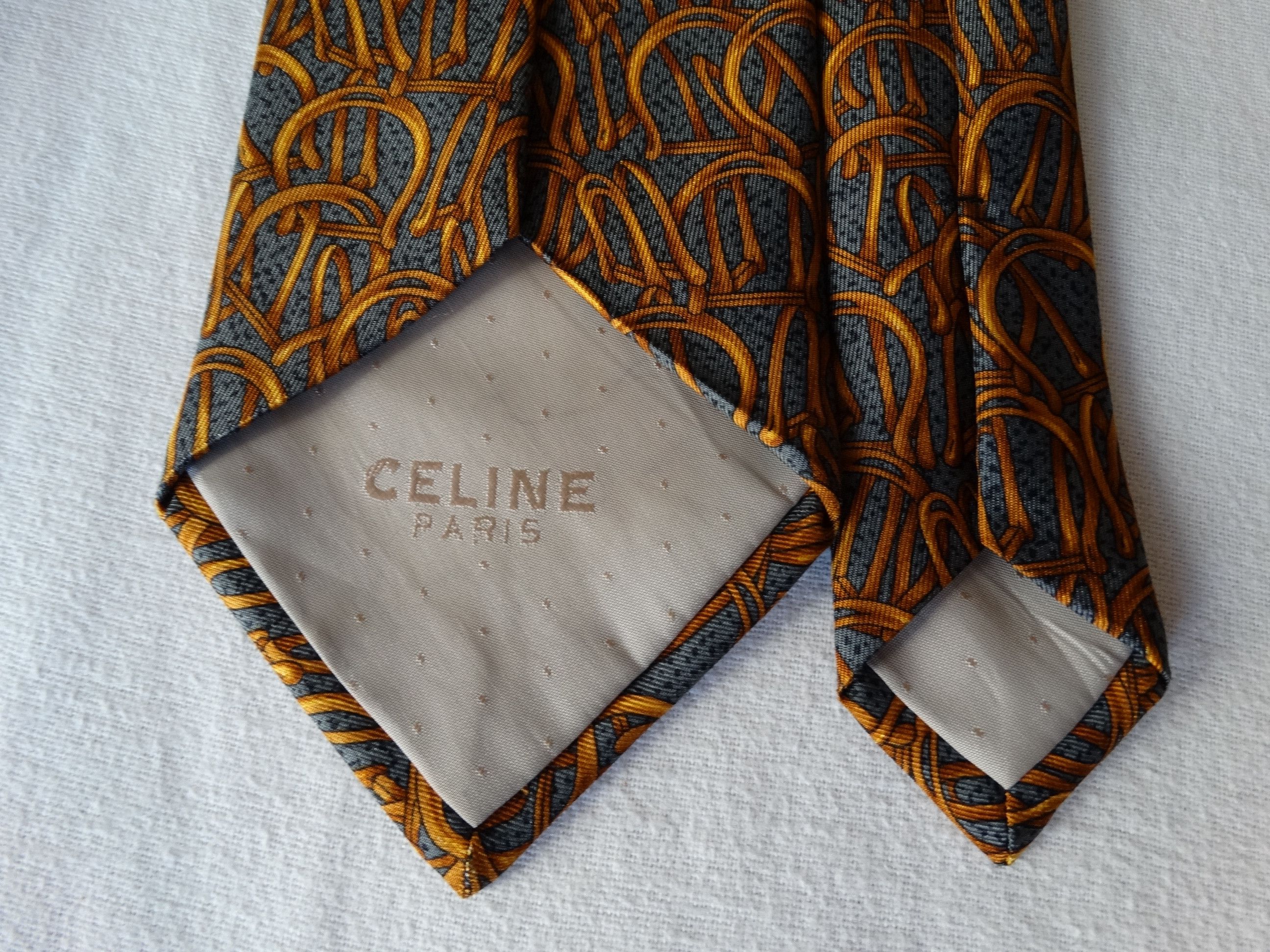 Celine × Vintage Celine Paris Monogram Paisley Baroque Tie Size ONE SIZE - 3 Thumbnail