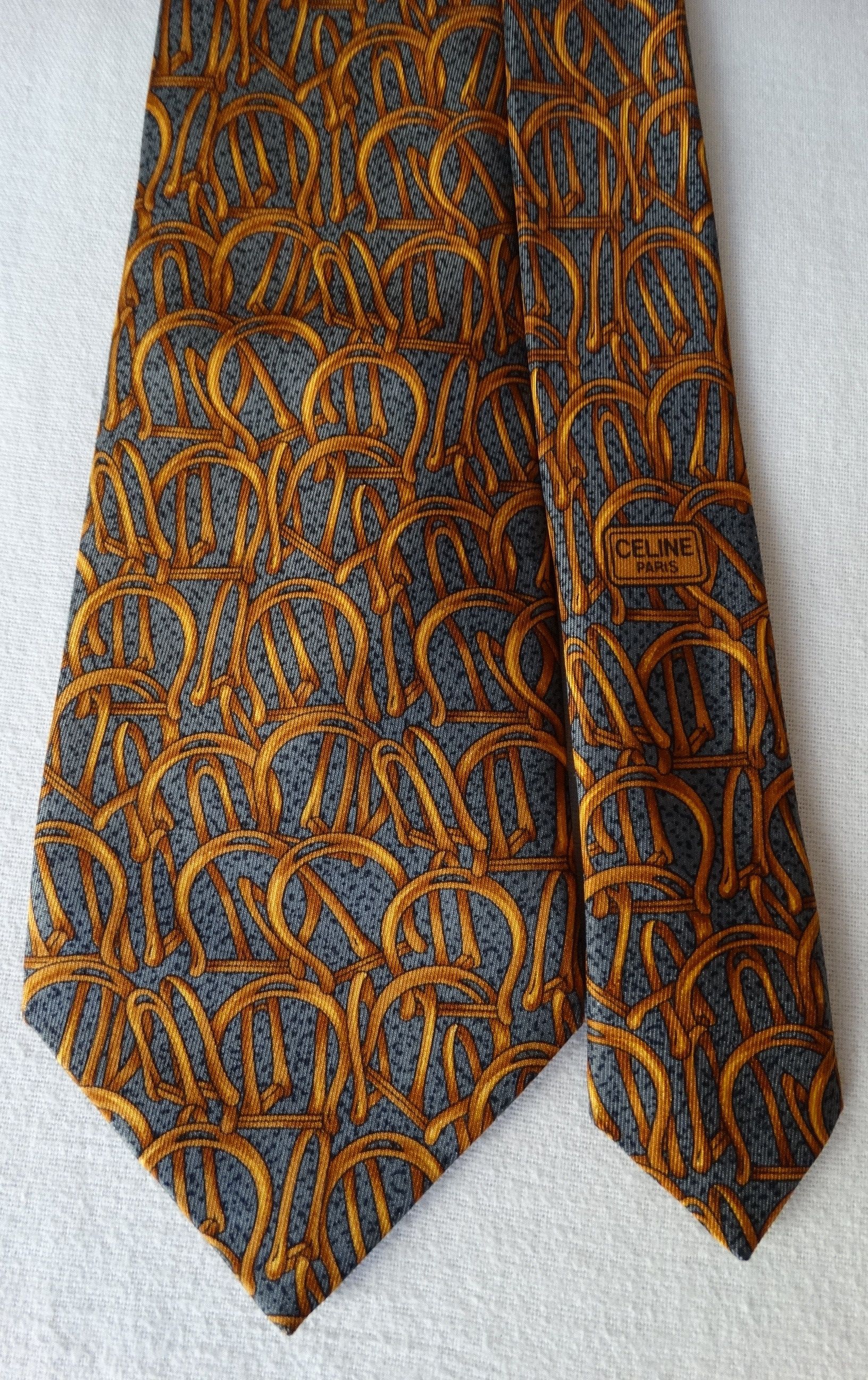 Celine × Vintage Celine Paris Monogram Paisley Baroque Tie Size ONE SIZE - 4 Thumbnail
