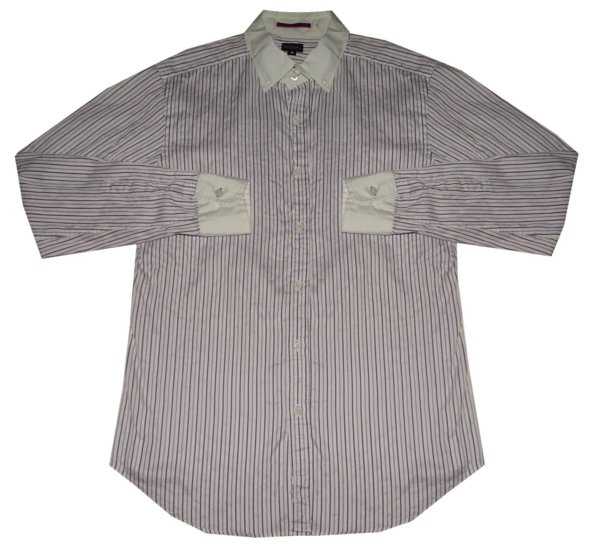 Paul Smith U3 stripes striped white collar cufs formal shirt made japan Size US M / EU 48-50 / 2 - 2 Thumbnail