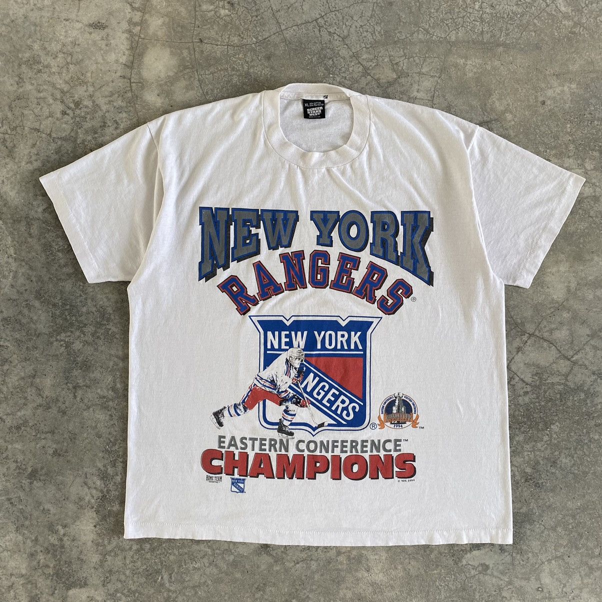 NHL × Vintage Vintage 1994 New York Rangers NHL Championship T-shirt Size US XL / EU 56 / 4 - 1 Thumbnail