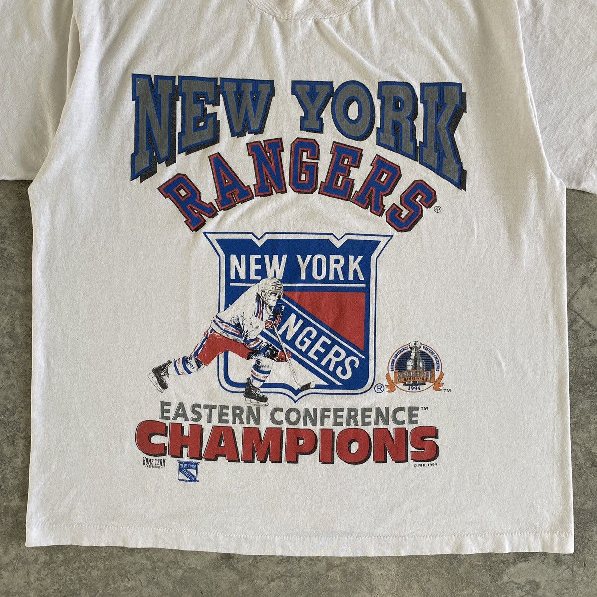 NHL × Vintage Vintage 1994 New York Rangers NHL Championship T-shirt Size US XL / EU 56 / 4 - 4 Thumbnail
