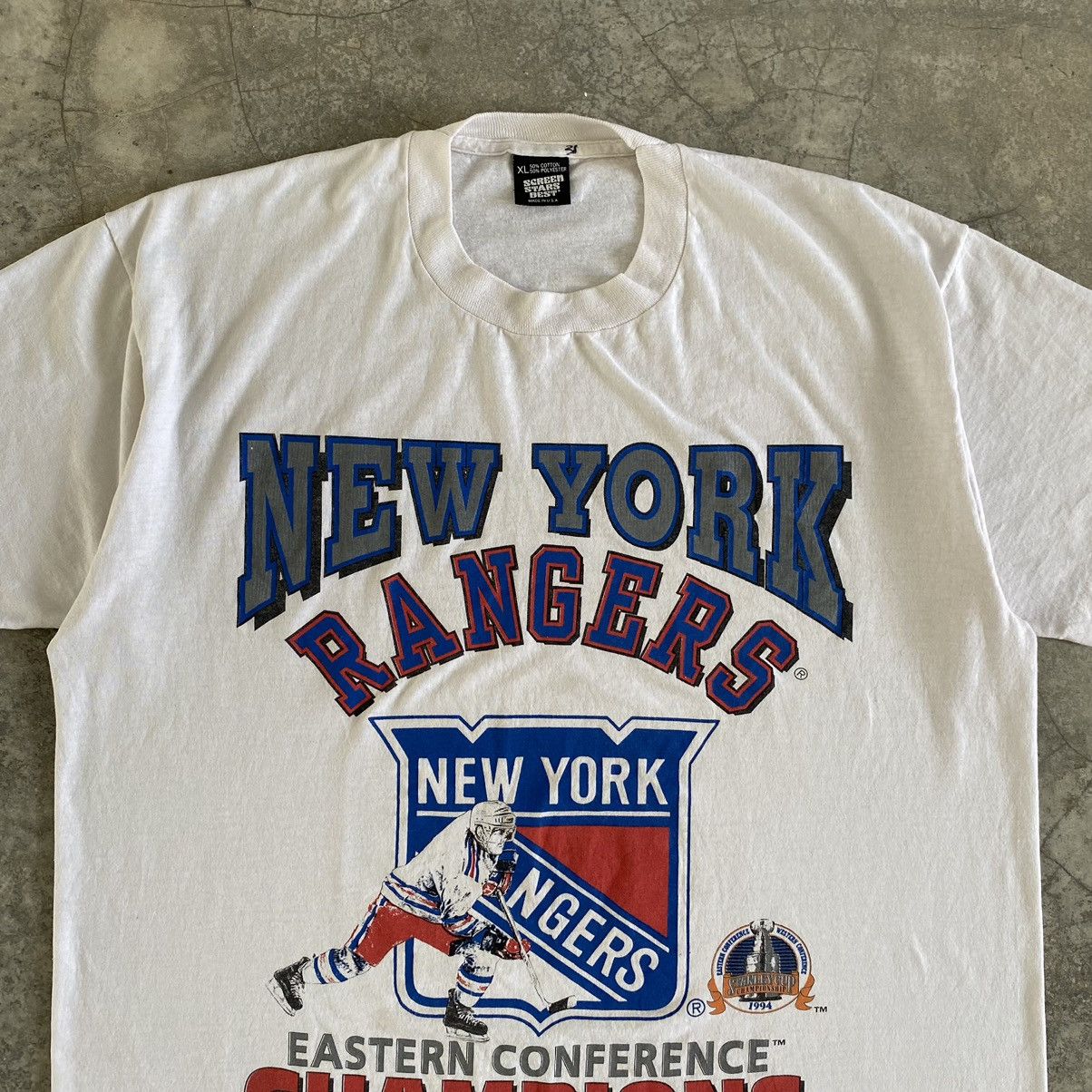 NHL × Vintage Vintage 1994 New York Rangers NHL Championship T-shirt Size US XL / EU 56 / 4 - 3 Thumbnail