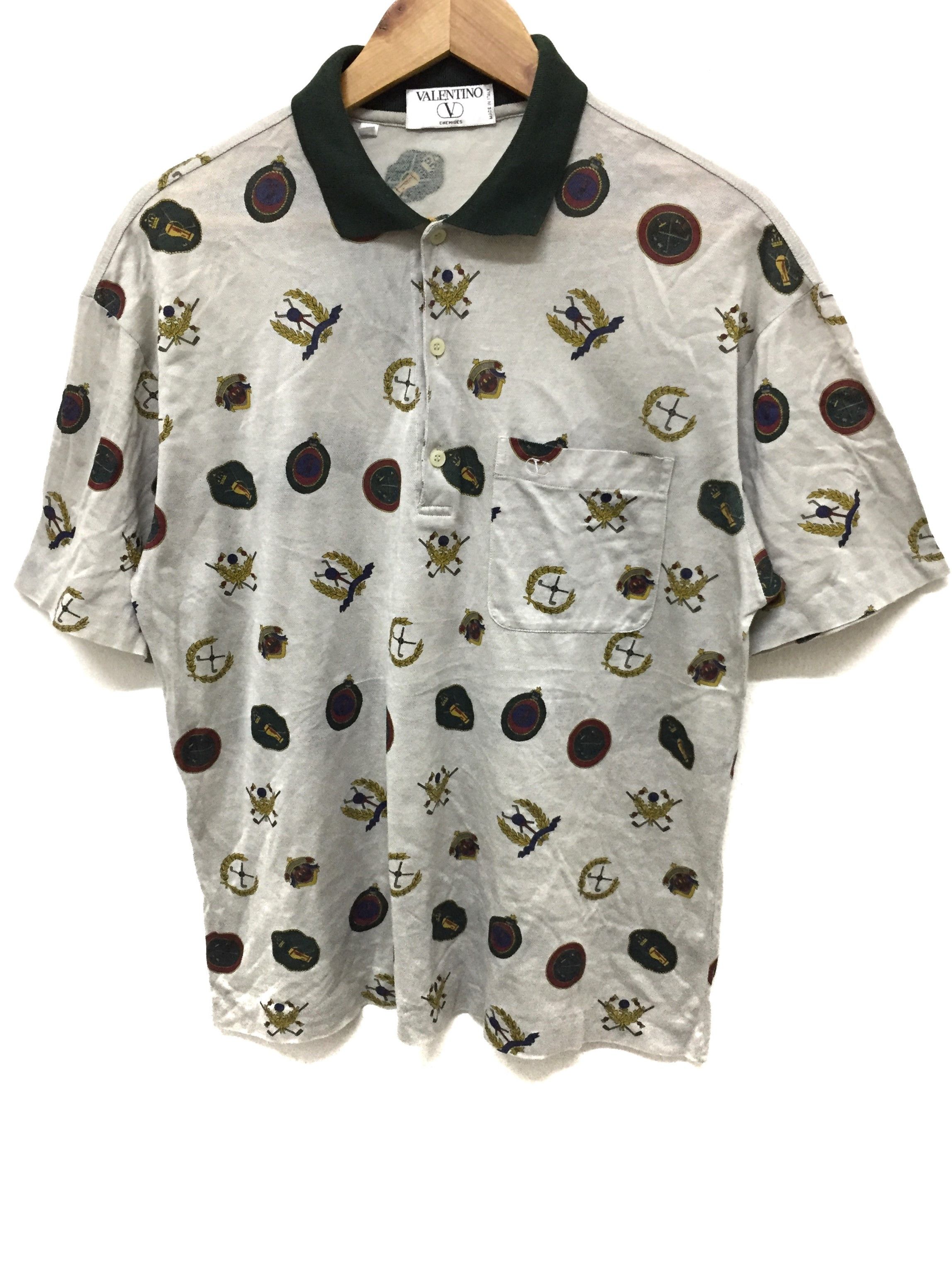 image of 80's Valentino Jeans Velentino Garavani Golf Crest Cross in Cream, Men's (Size Large)