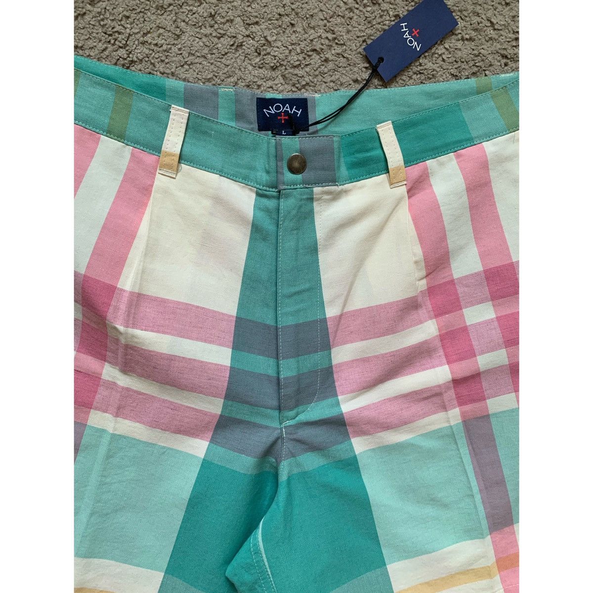 Noah NOAH PLEATED PLAID WIDE LEGS SHORTS Size US 32 / EU 48 - 3 Thumbnail