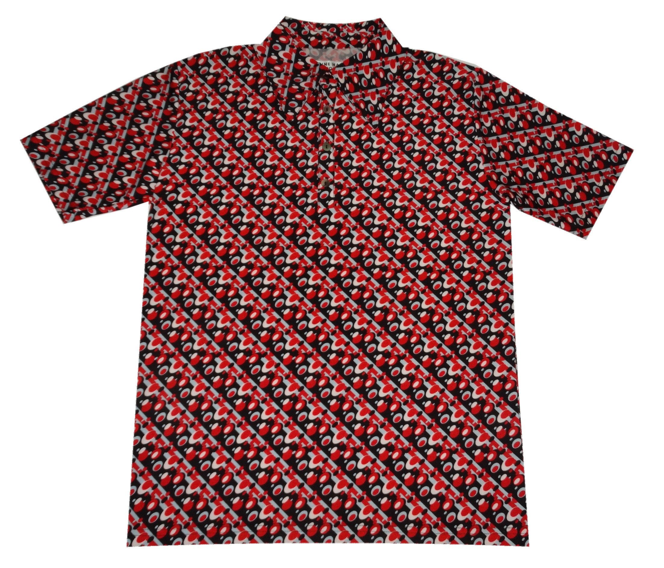 Designer × Katharine Hamnett London D7 Hamnett polo 70s disco psychedelik monogram, collar Size US M / EU 48-50 / 2 - 2 Thumbnail